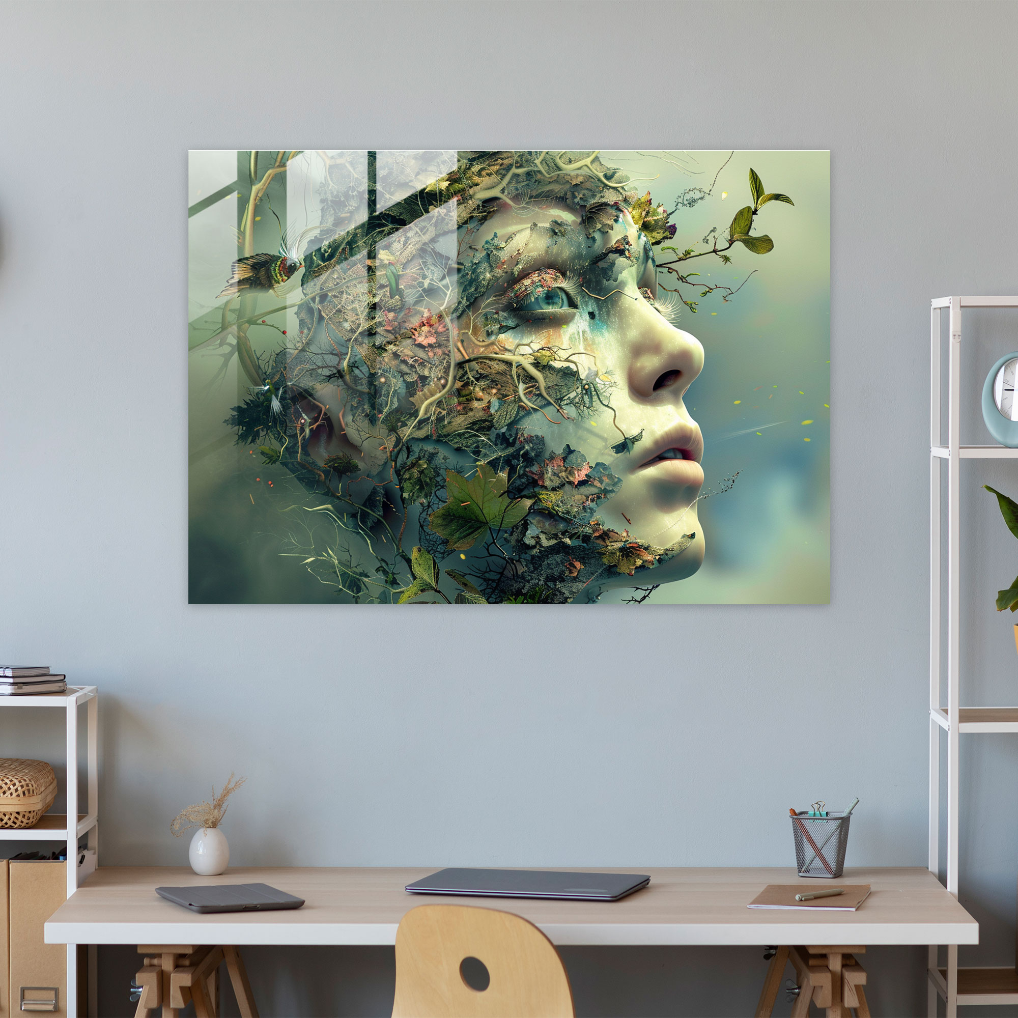 Surrealism Glass Print Wall Decoration - Surrealism Art, Surrealism Art, Modern Art, Wall Decoration