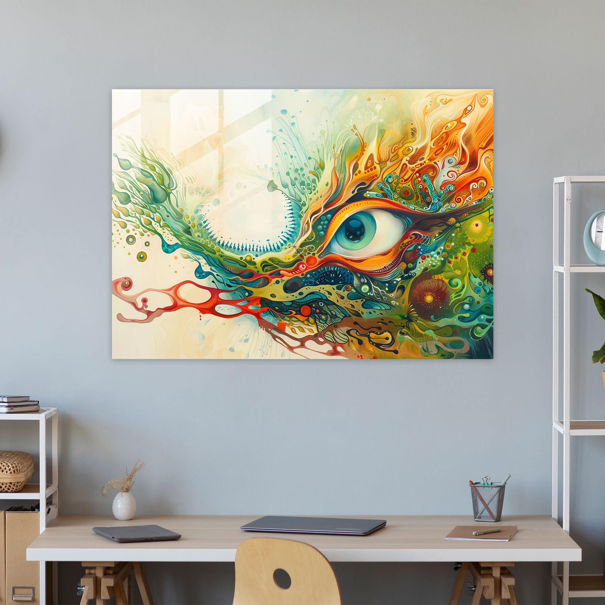 Surrealism Glass Print Modern Decor - Surrealism Art, Wall Decoration, Modern Art, Surrealism Art