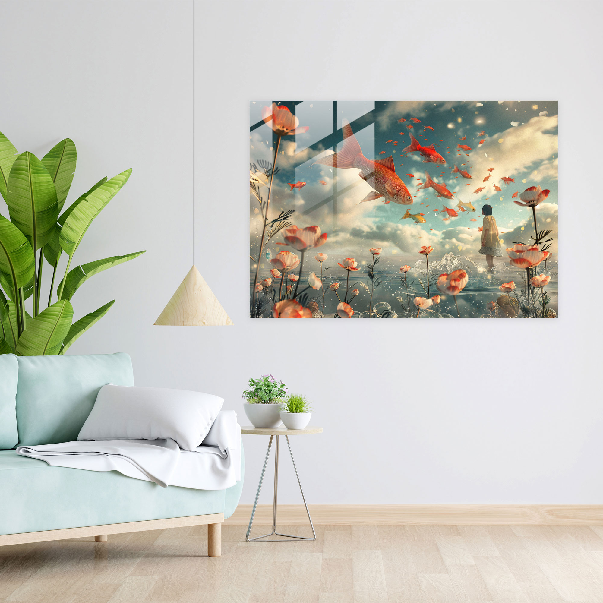 Surrealism Glass Wall Art Home Decoration - Surrealism Art, Glass Wall Art, Modern Art, Surrealism Art