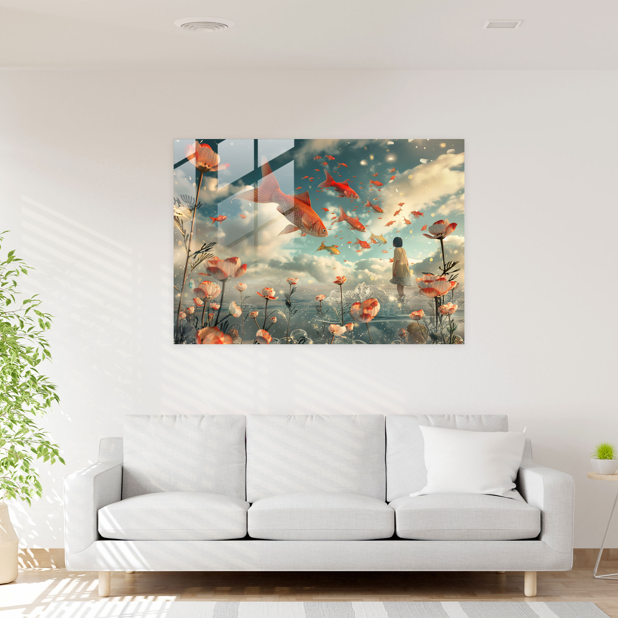 Surrealism Glass Wall Art Home Decoration - Surrealism Art, Glass Wall Art, Modern Art, Surrealism Art