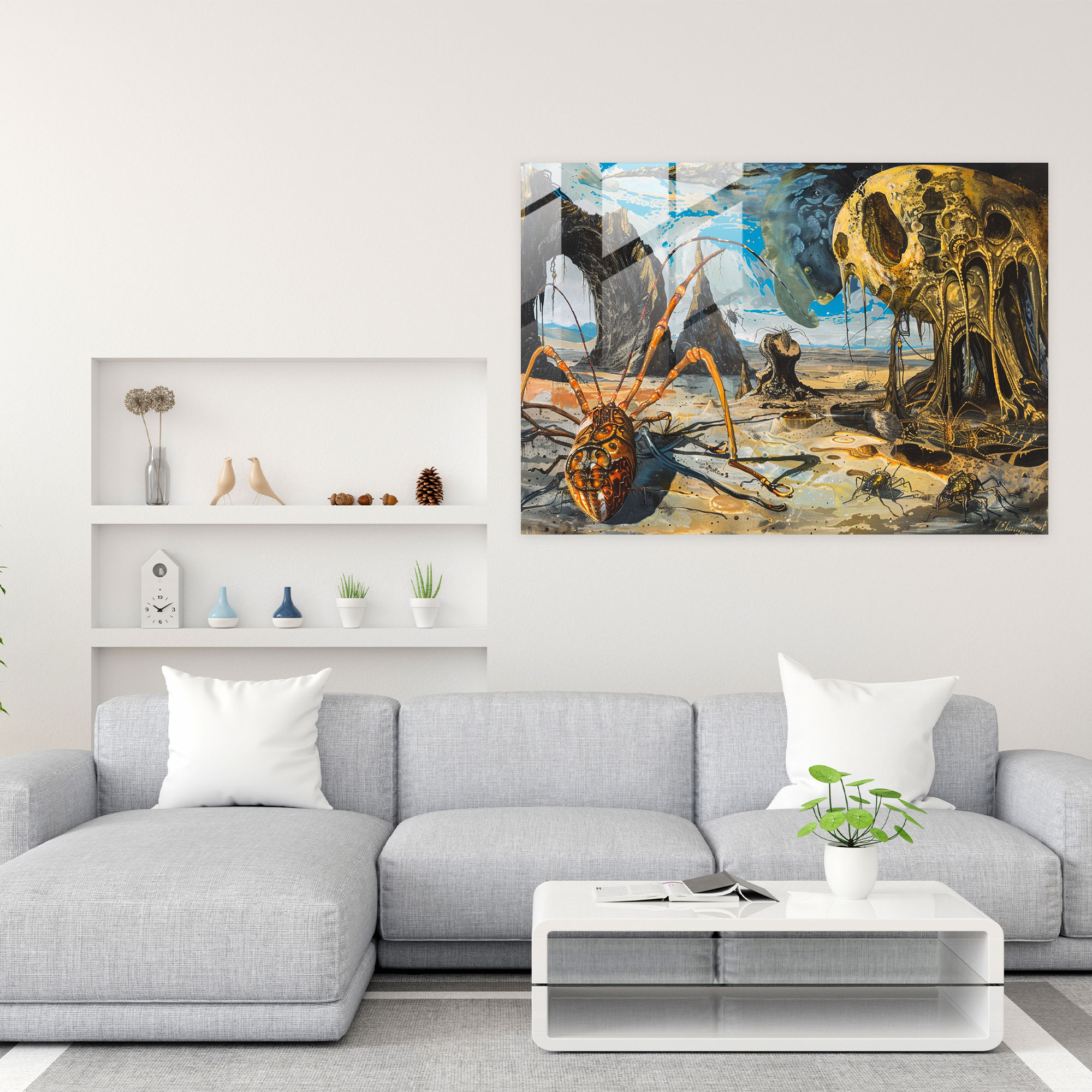 Surrealism Glass Art Wall Decoration - Surrealism Art, Wall Decoration, Modern Art, Glass Art