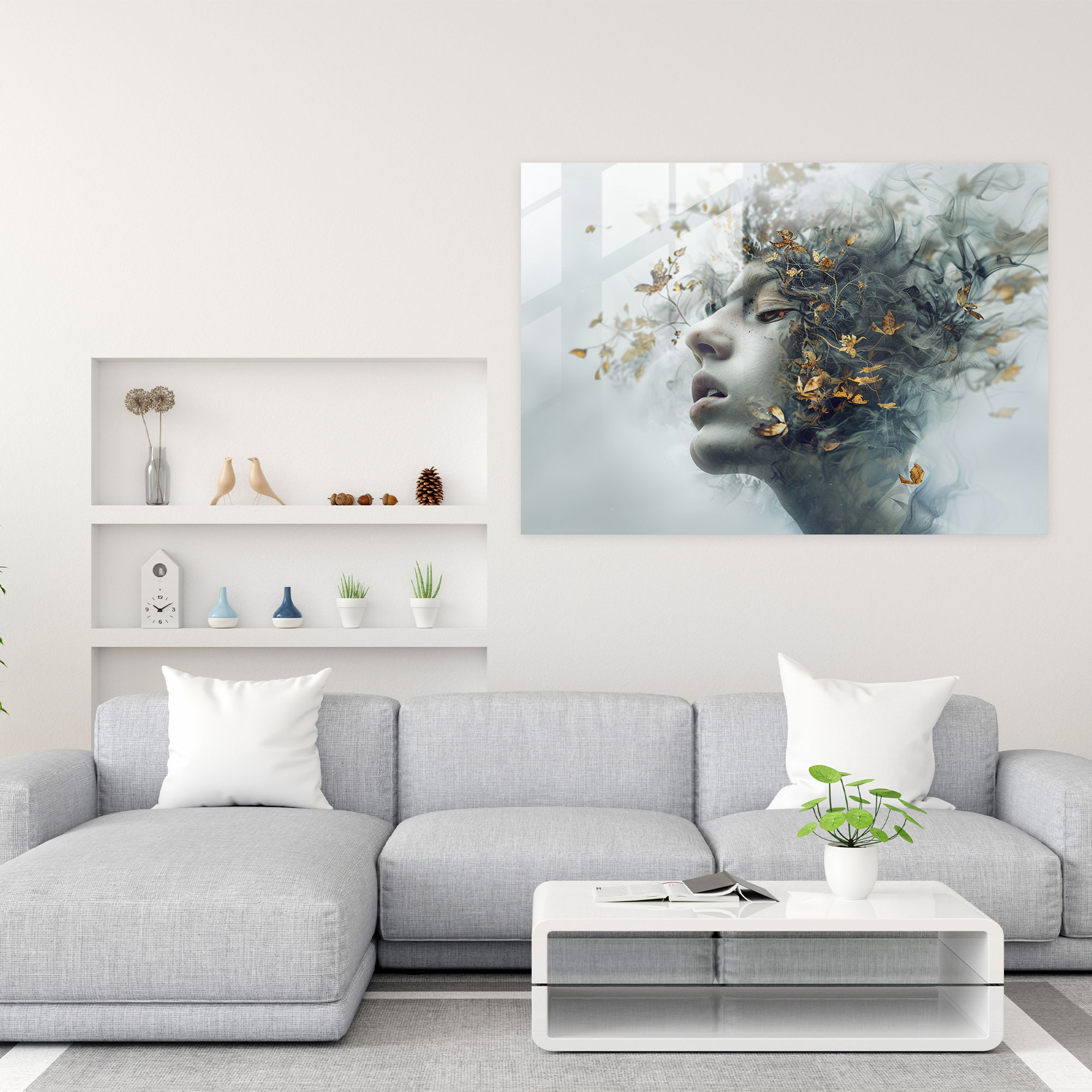 Surrealism Glass Print Modern Decor - Surrealism Art, Modern Art, Home Decoration, Surrealism Art