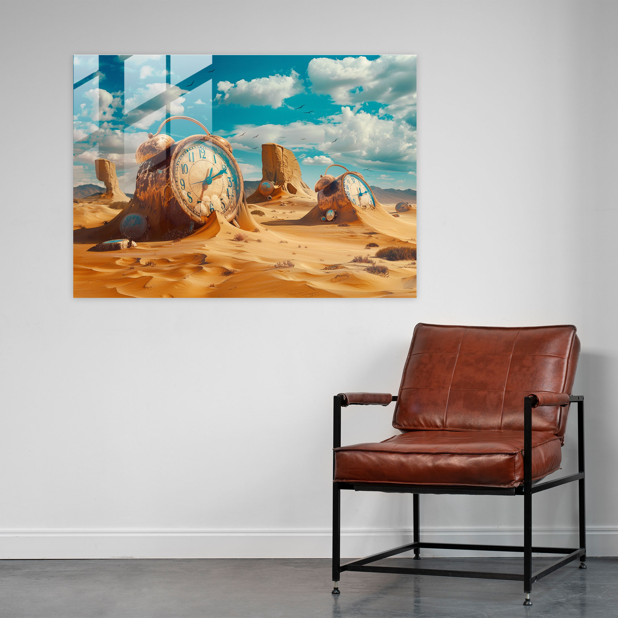 Surrealism Home Decoration: Melting Desert Clocks - Surrealism Art, Glass Art, Home Decoration, Surrealism Art
