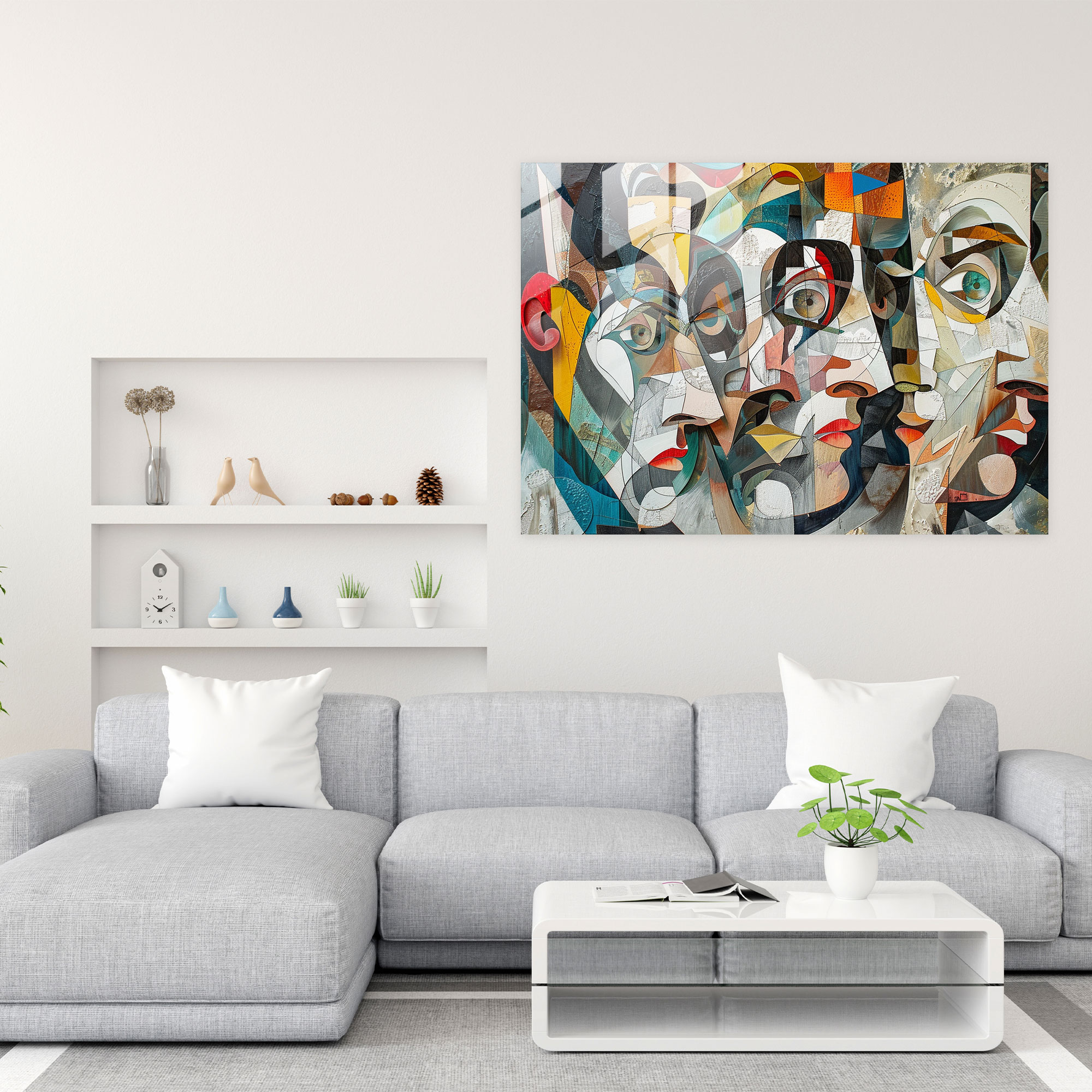 Surrealism Wall Decoration: Fragmented Figures - Surrealism Art, Wall Decoration, Modern Art, Surrealism Art
