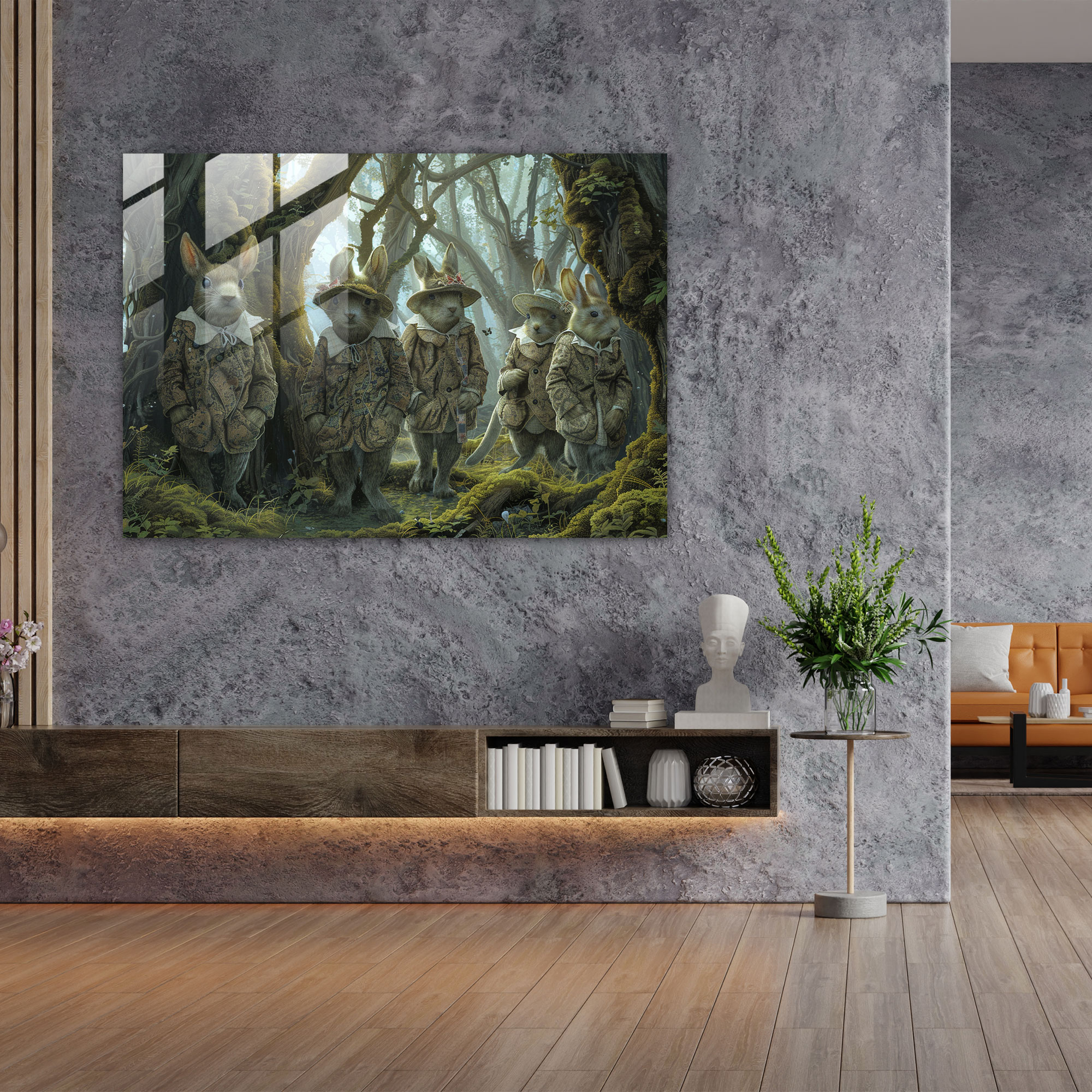 Enchanted Forest Glass Print - Surrealism Art, Surrealism Art, Enchanted Forest, Wall Decoration