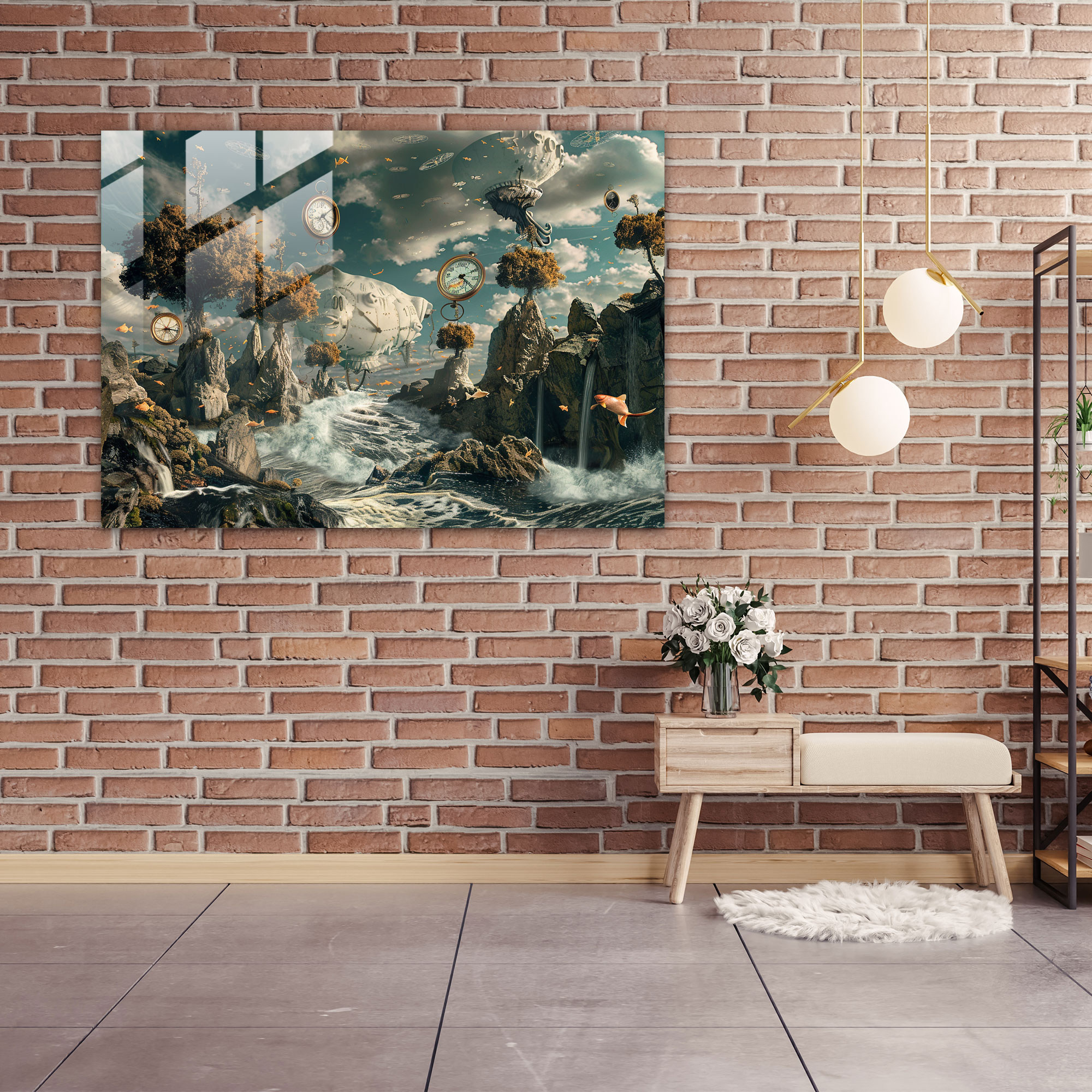 Surrealism Glass Wall Art - Surrealism Art, Wall Decoration, Surrealism Art, Glass Art