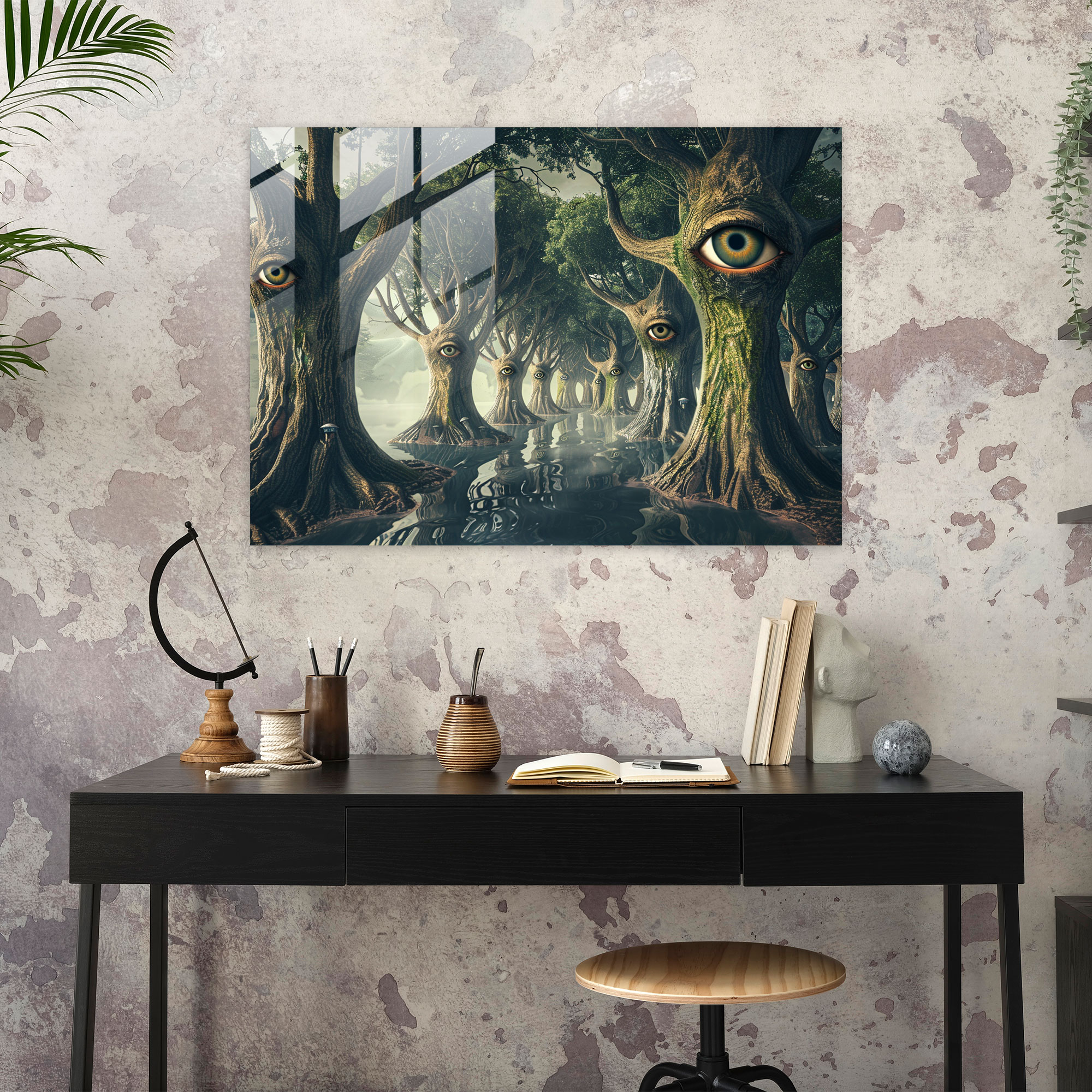 Surrealism Glass Art - Surrealism Art, Modern Art, Home Decoration, Glass Art