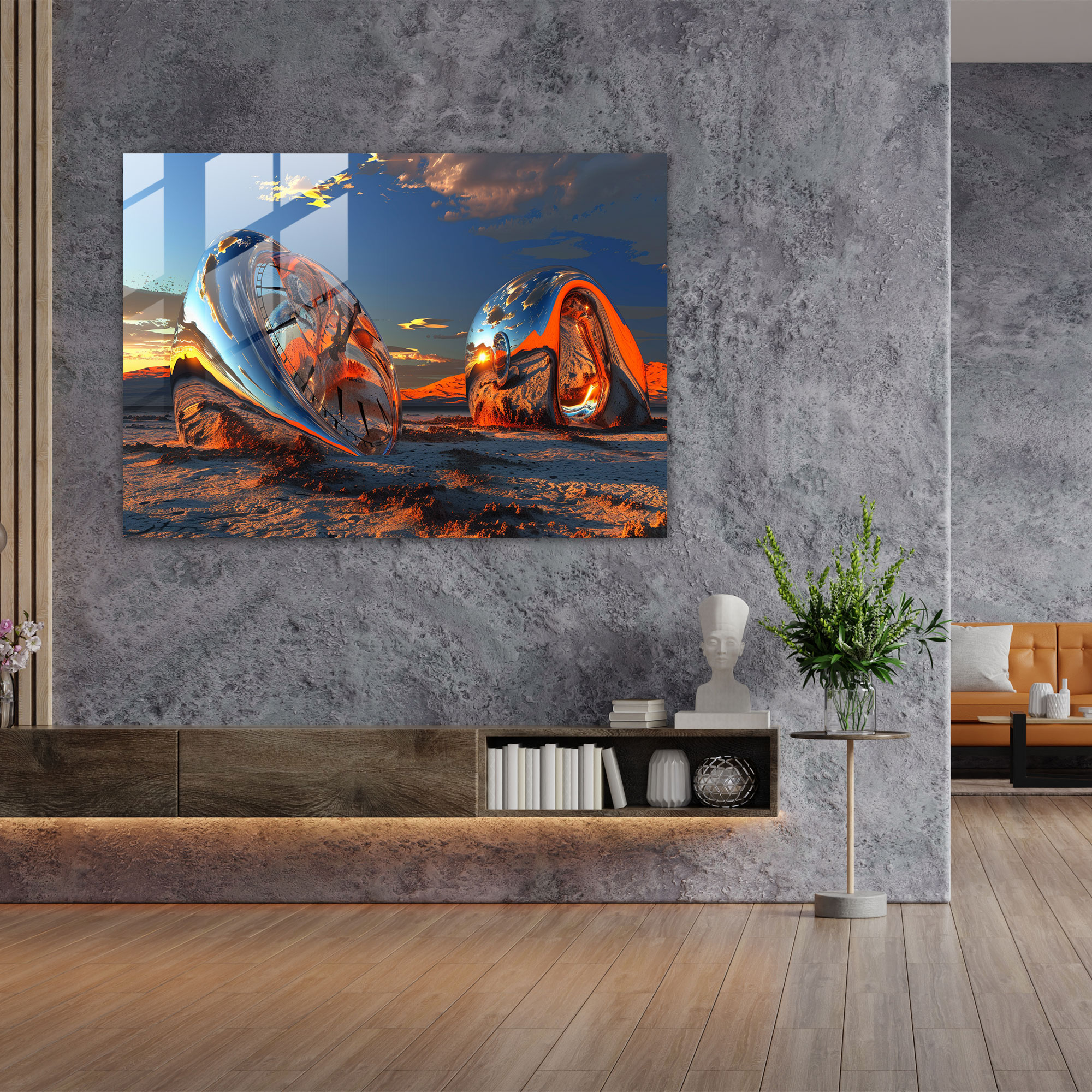 Dali Clocks Surrealism Glass Print - Surrealism Art, Wall Decoration, Glass Art, Surrealism Art