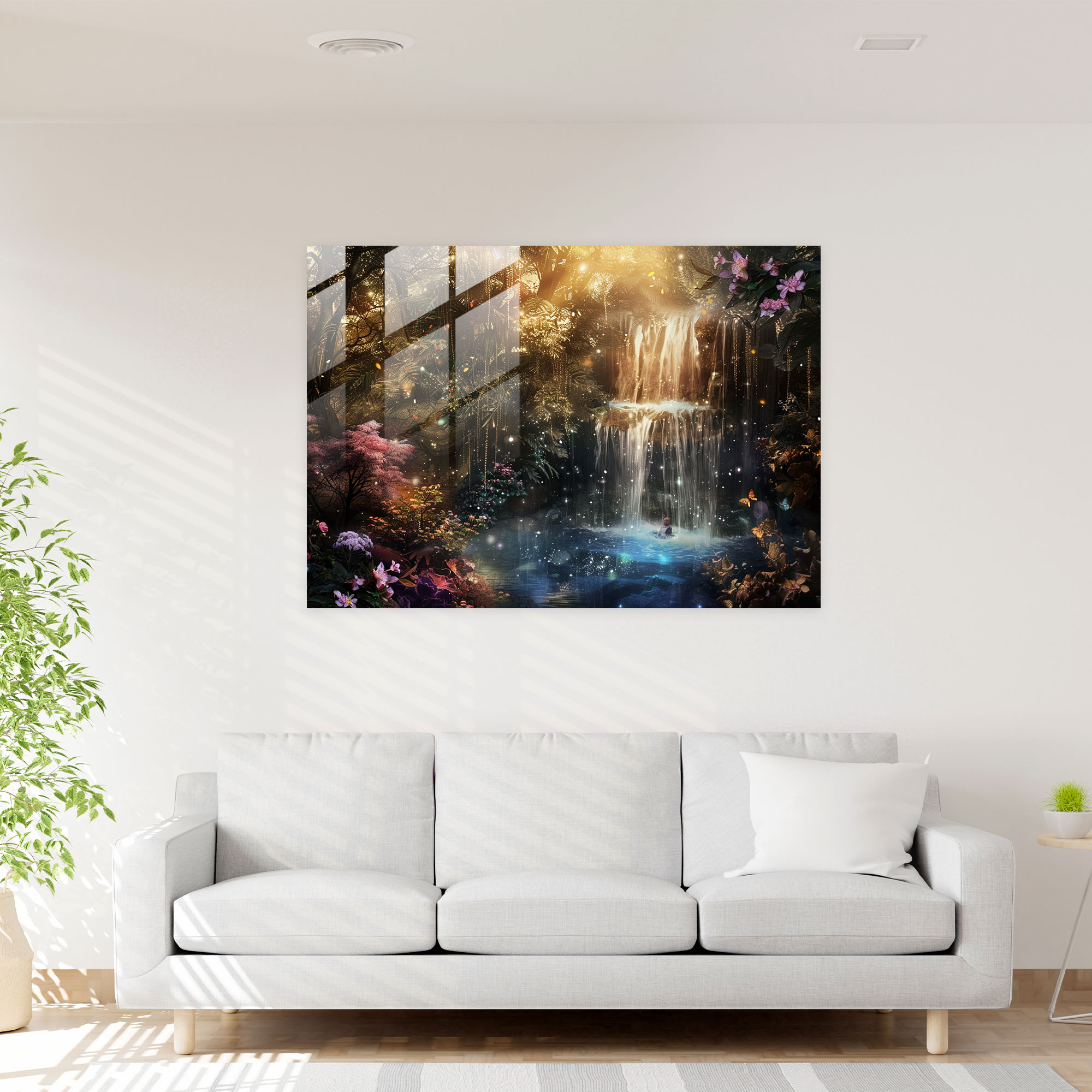 Enchanted Forest Dream Glass Print - Surrealism Art, Glass Art, Wall Decoration, Glass Print