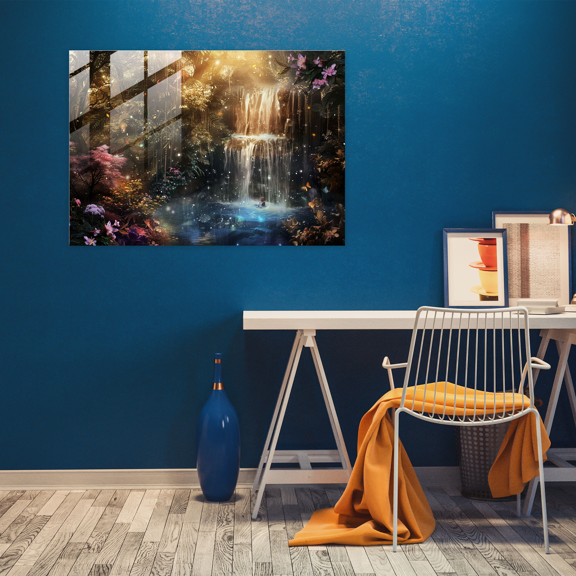 Enchanted Forest Dream Glass Print - Surrealism Art, Glass Art, Wall Decoration, Glass Print