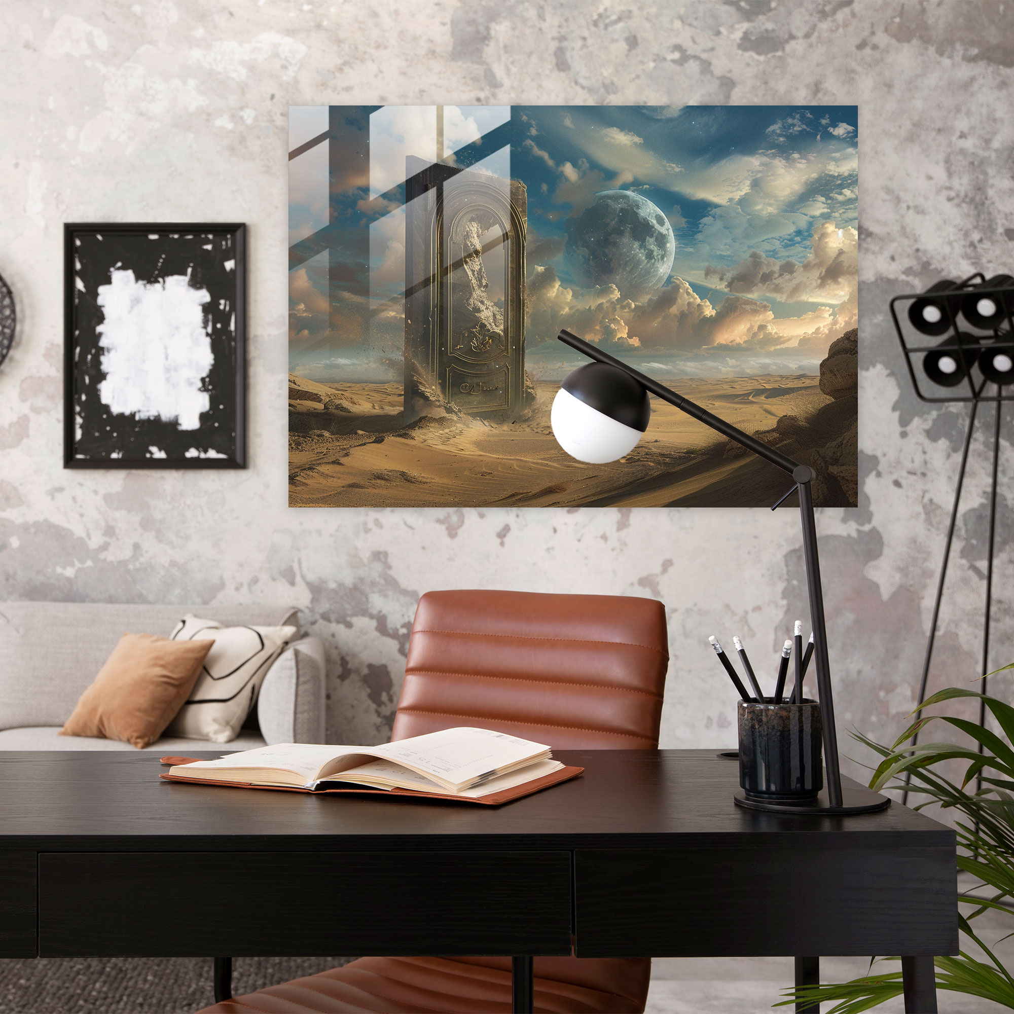 Fantastical Door Glass Art - Surrealism Art, Home Decoration, Modern Art, Glass Art