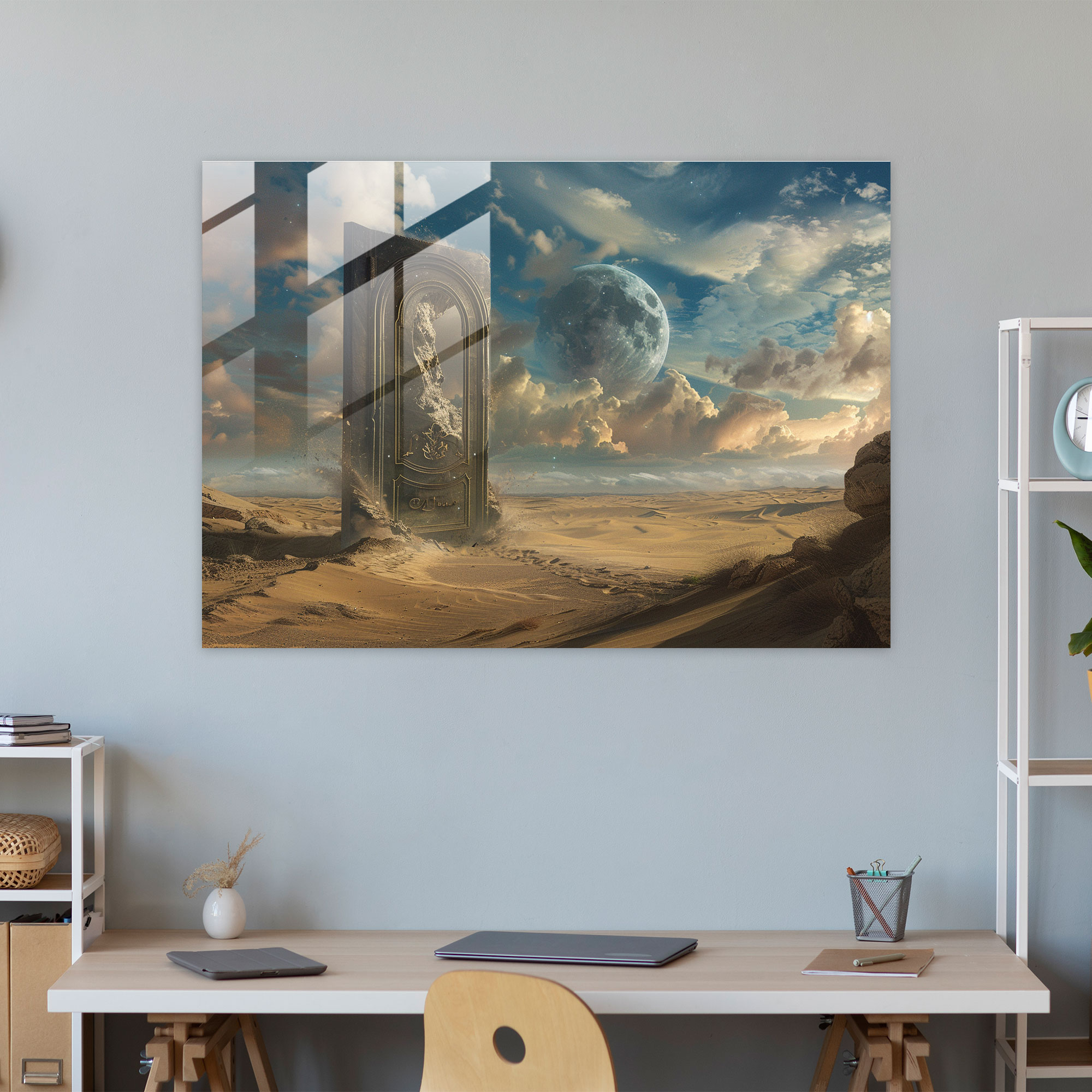 Fantastical Door Glass Art - Surrealism Art, Home Decoration, Modern Art, Glass Art