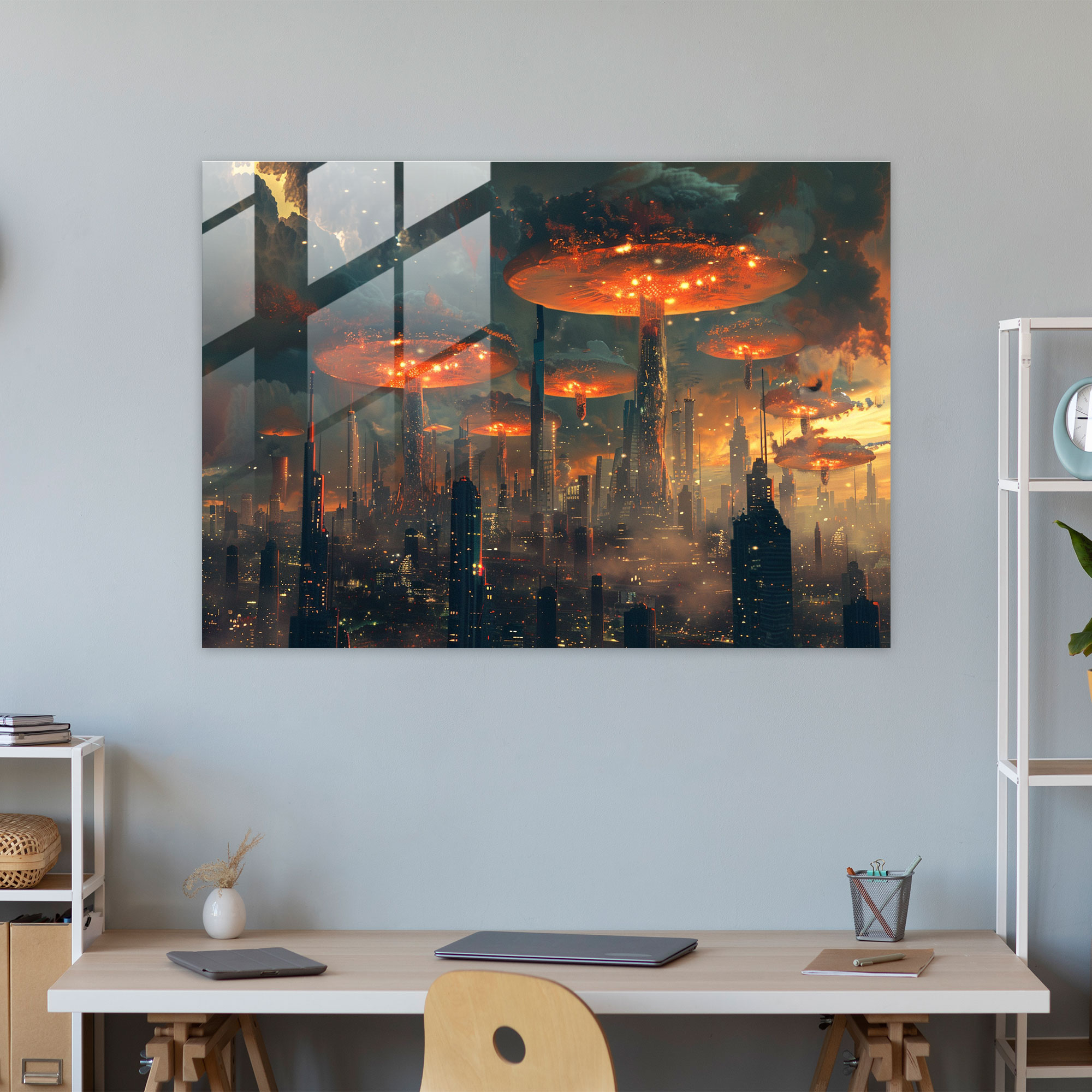 Surrealism Glass Decoration - Surrealism Art, Glass Art, Glass Print, Home Decoration