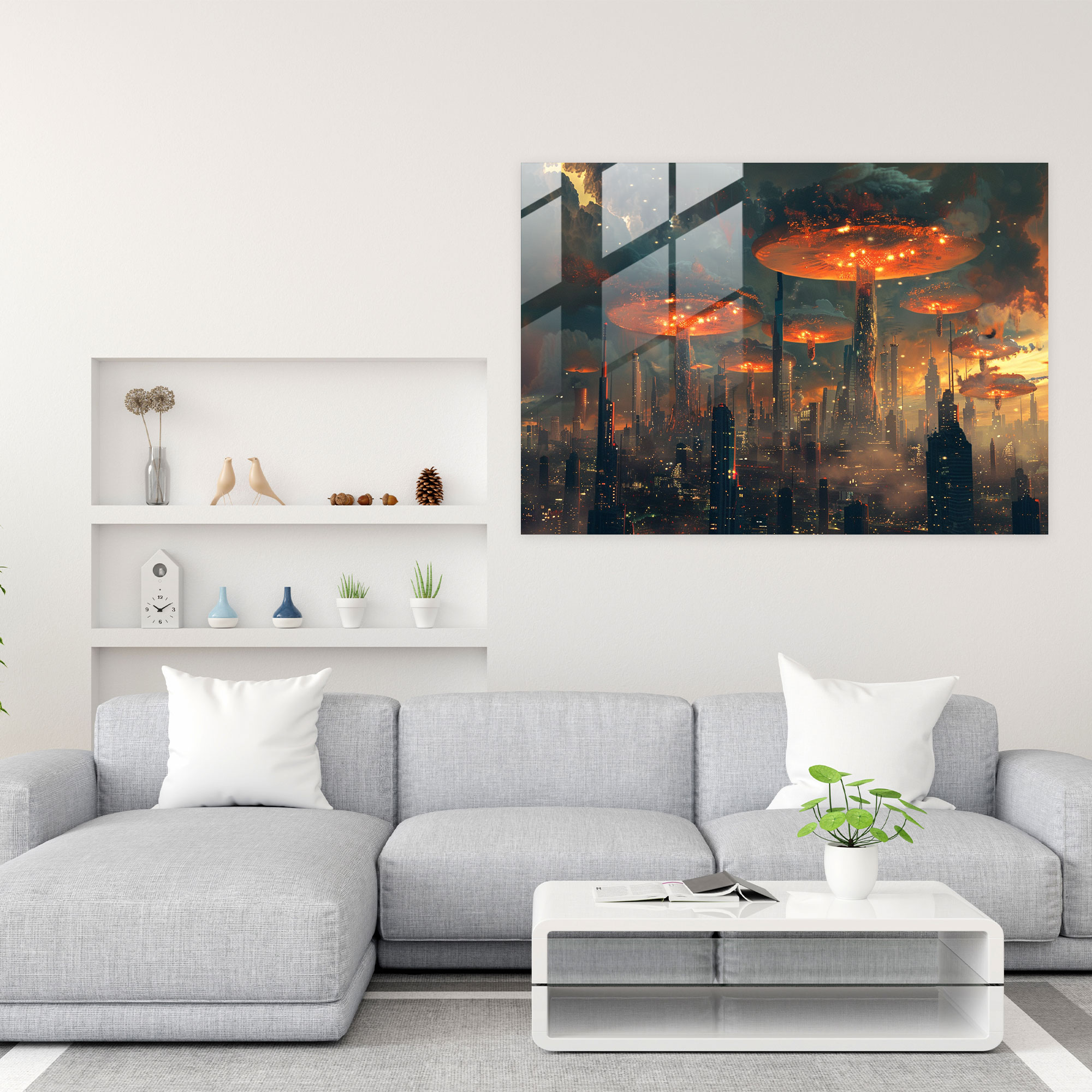 Surrealism Glass Decoration - Surrealism Art, Glass Art, Glass Print, Home Decoration