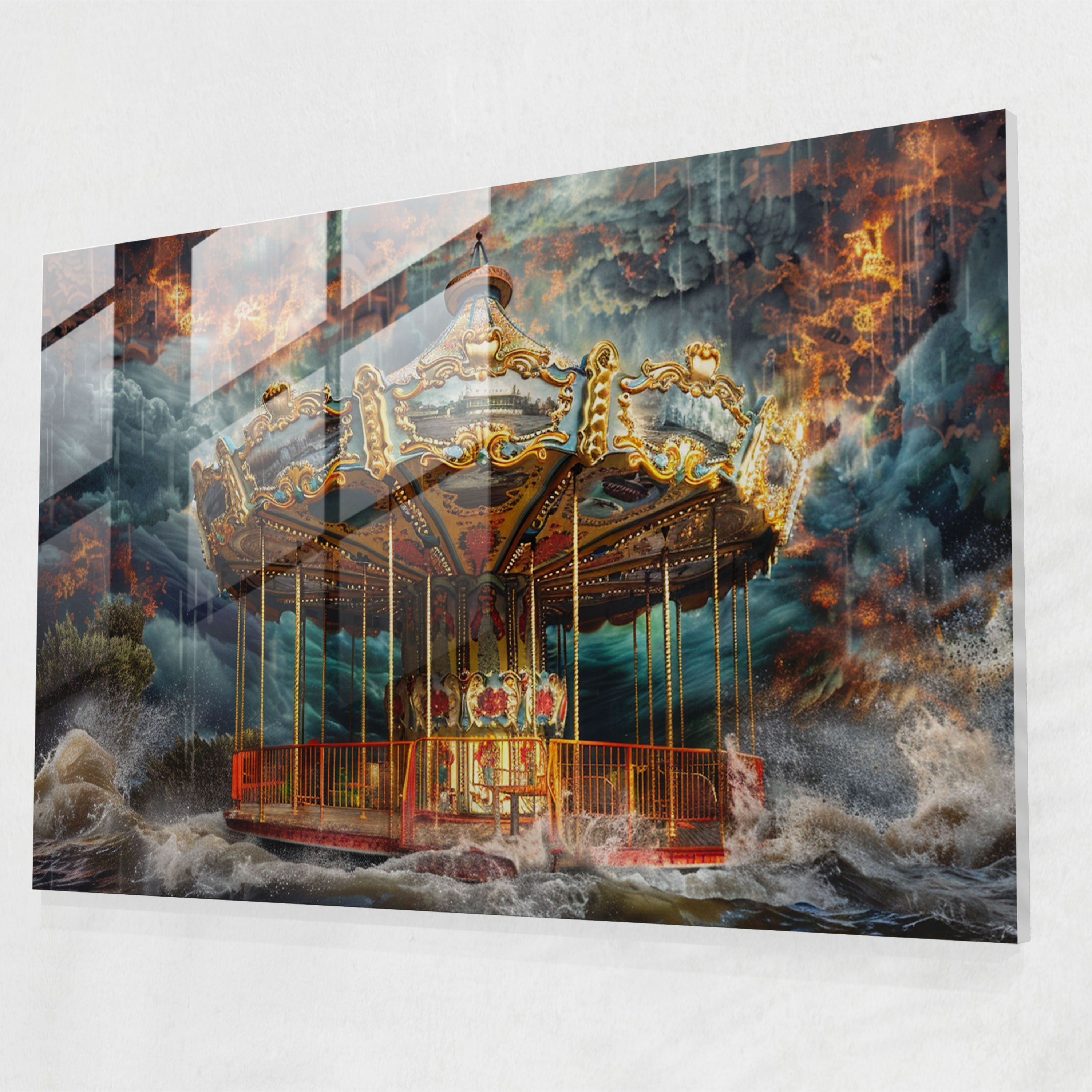 Surrealism Glass Art - Surrealism Art, Glass Wall Art, Wall Decoration, Surrealism Art