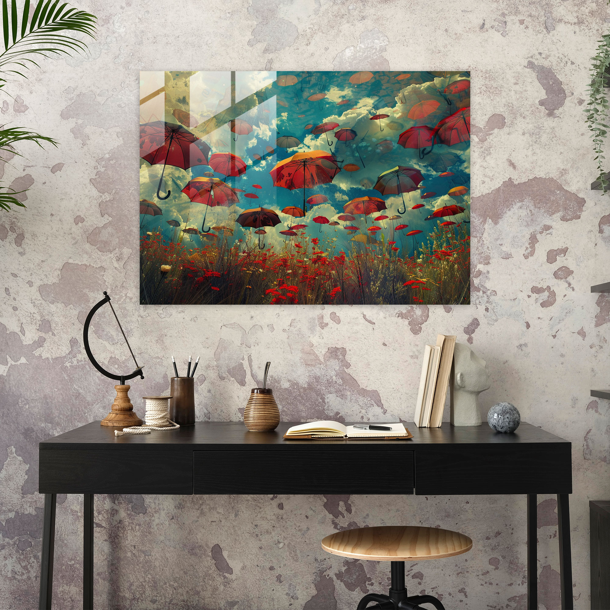 Surrealism Art Glass Print - Surrealism Art, Glass Art, Glass Print, Modern Art