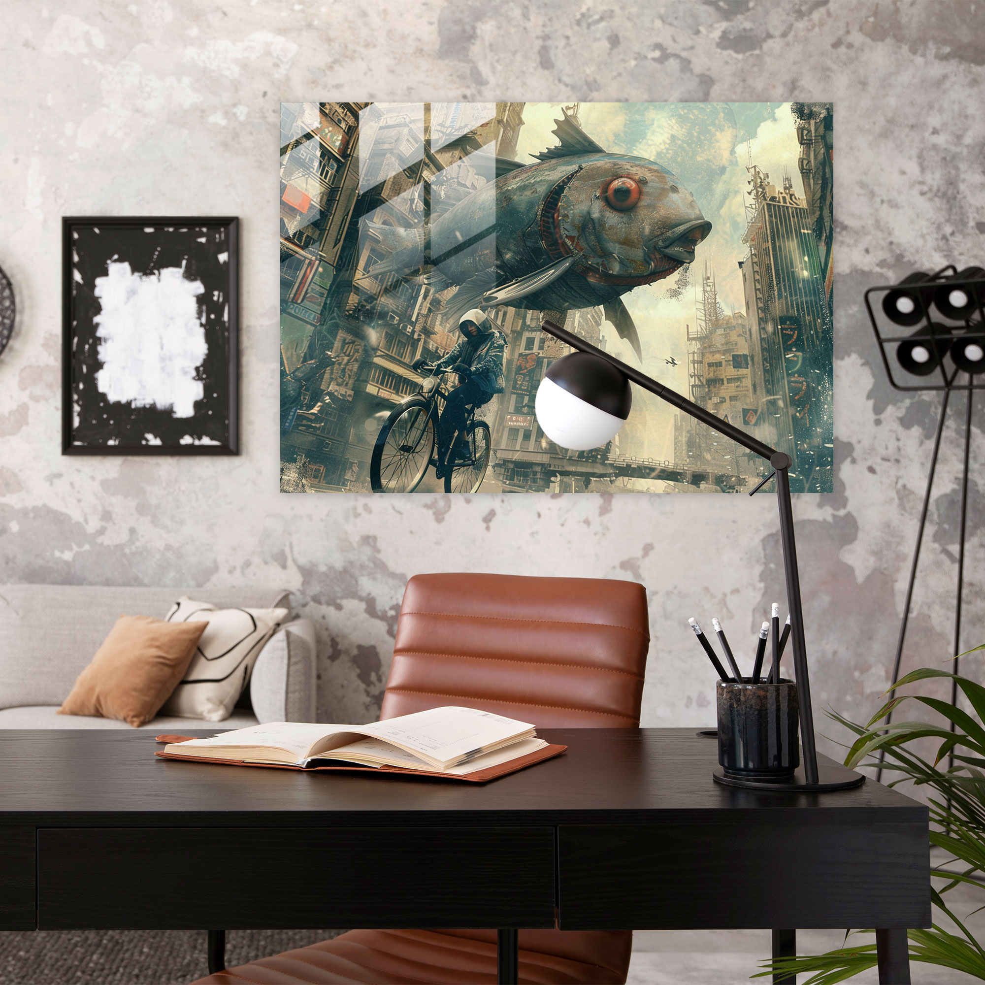 Surrealism Art Glass Wall Art - Surrealism Art, Glass Wall Art, Surrealism Art, Modern Art
