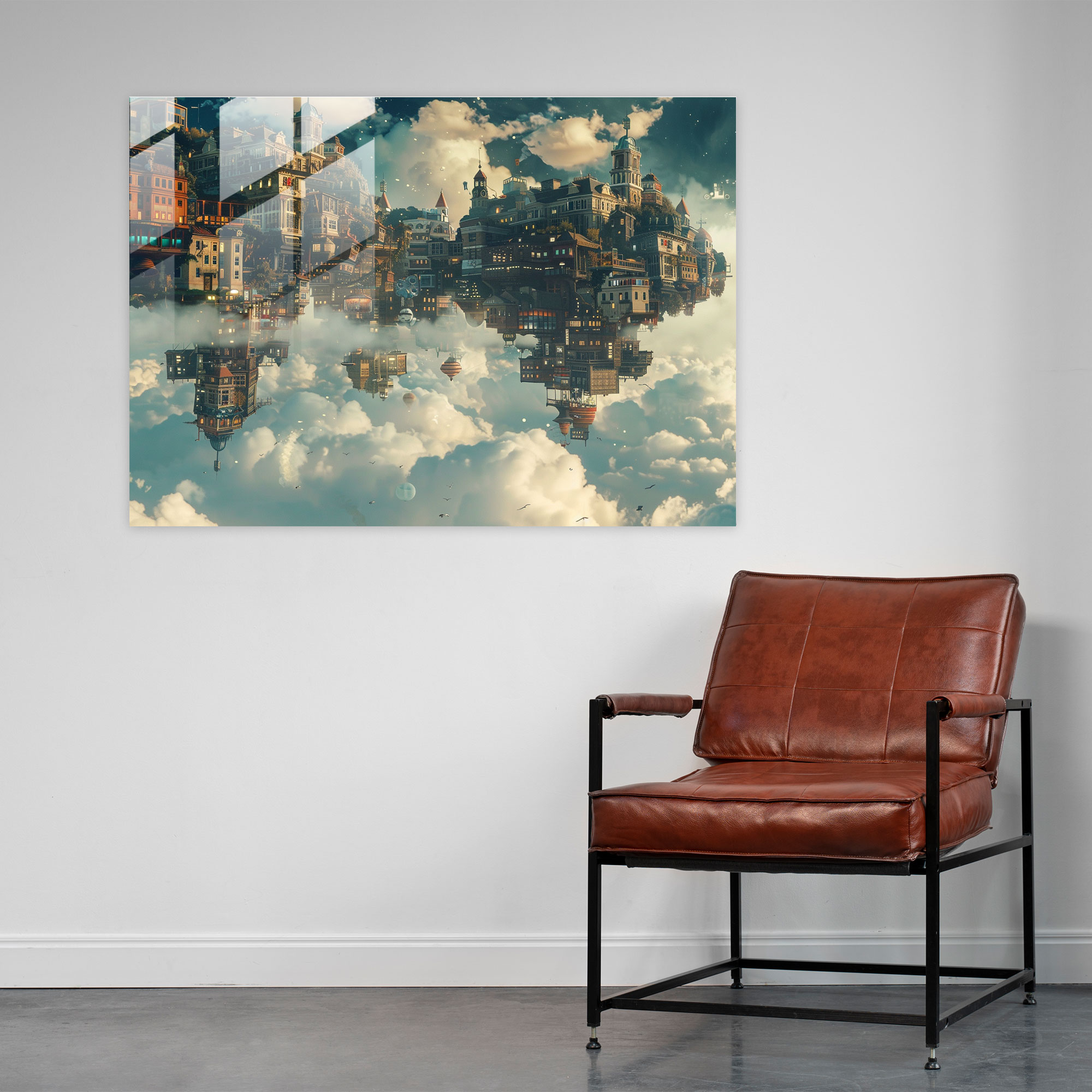 Surrealism Art Glass Wall Art - Surrealism Art, Modern Art, Glass Wall Art, Wall Decoration