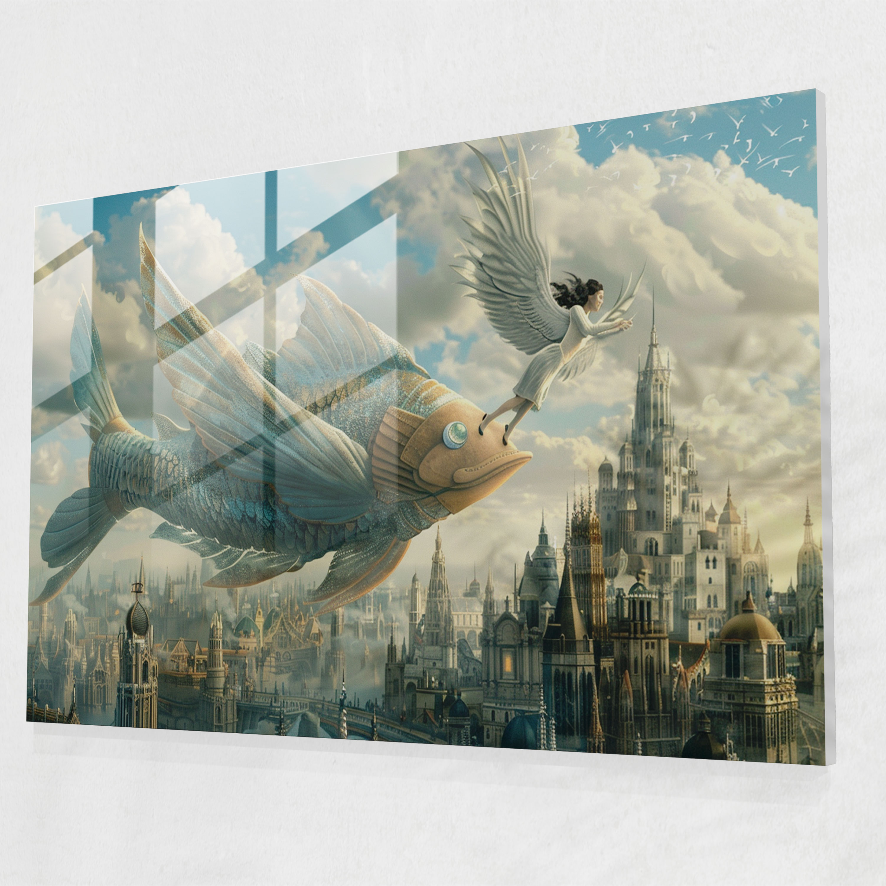 Surrealism Art Glass Wall Art - Surrealism Art, Glass Wall Art, Surrealism Art, Modern Art