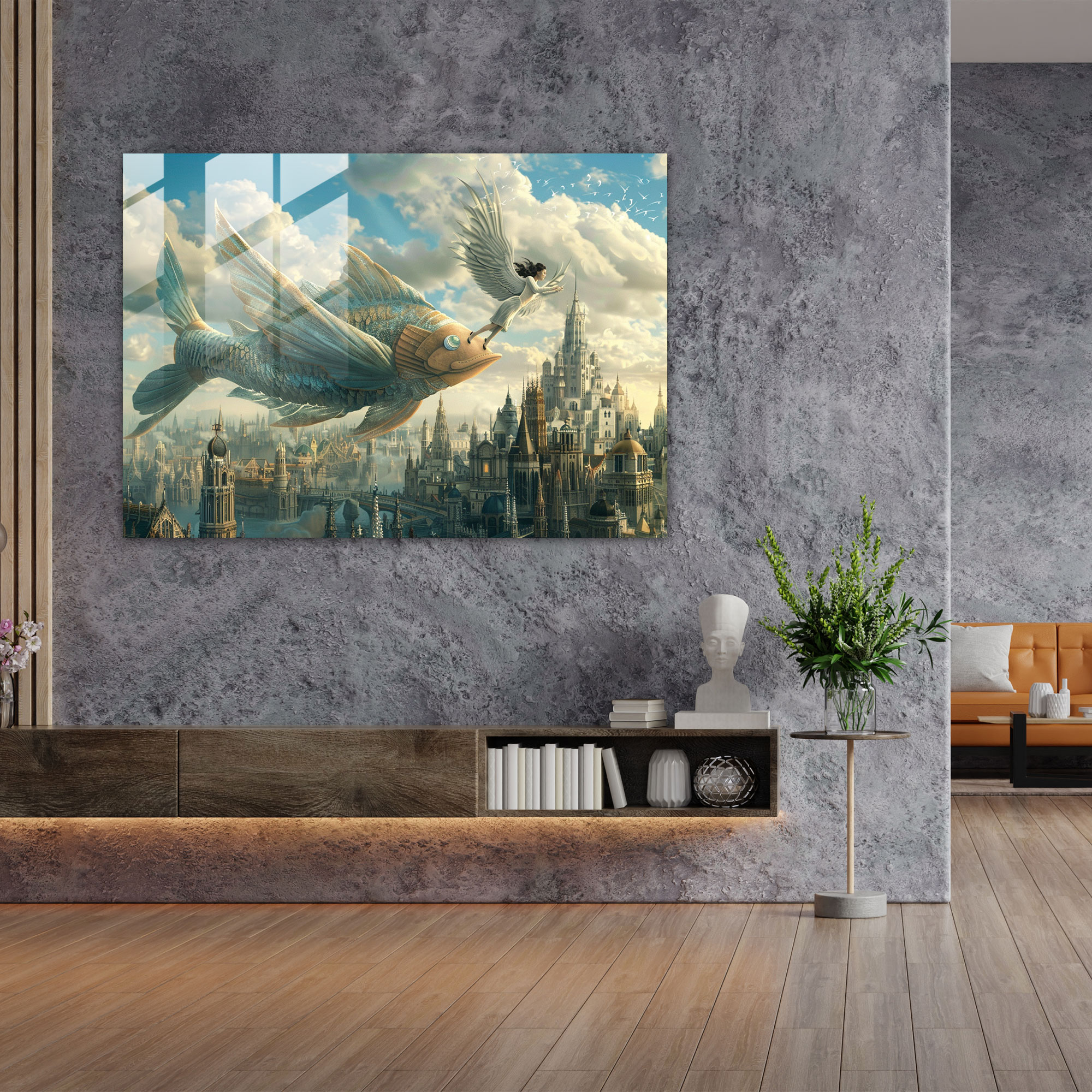 Surrealism Art Glass Wall Art - Surrealism Art, Glass Wall Art, Surrealism Art, Modern Art