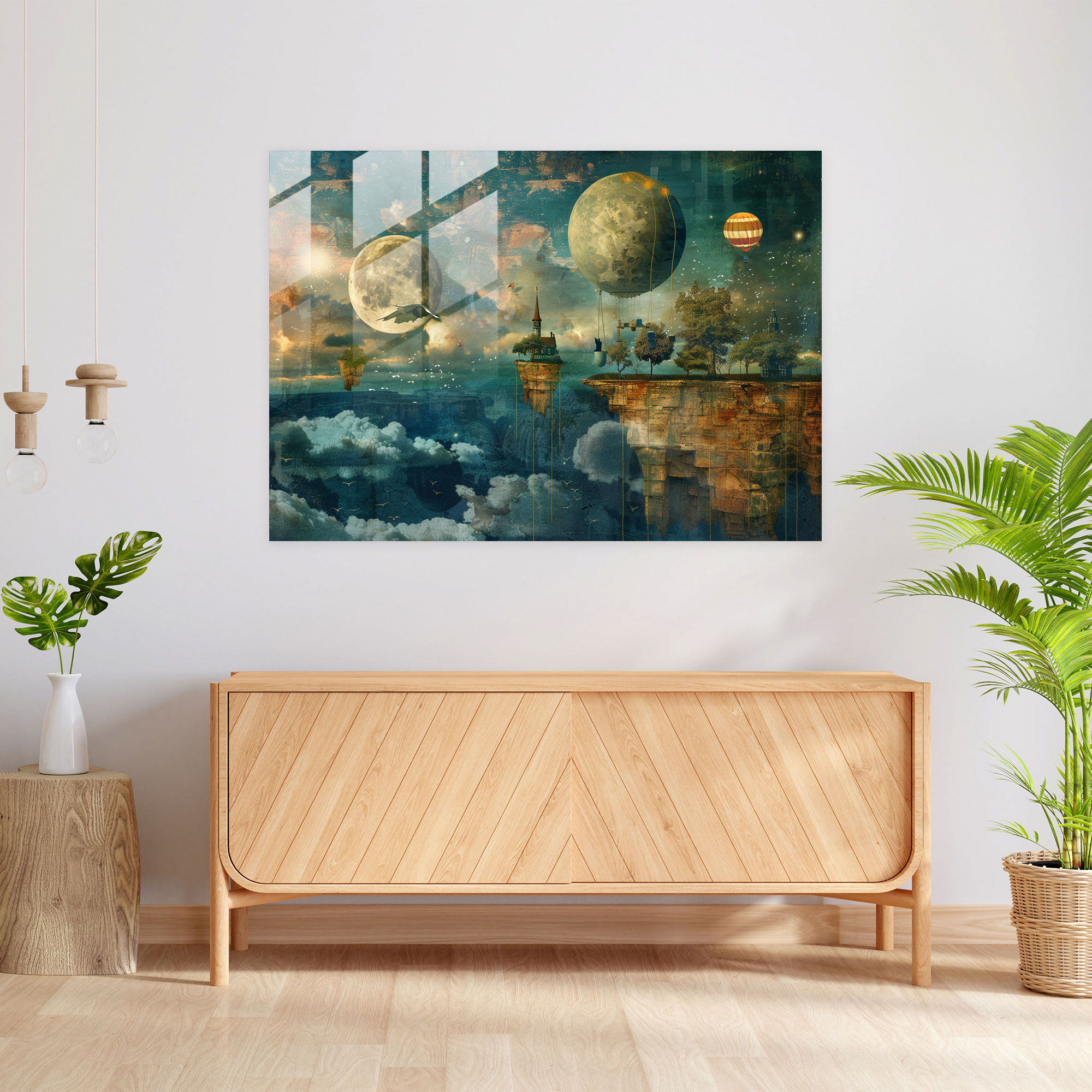 Dreamscape Glass Print - Surrealism Art, Wall Decoration, Home Decoration, Glass Print
