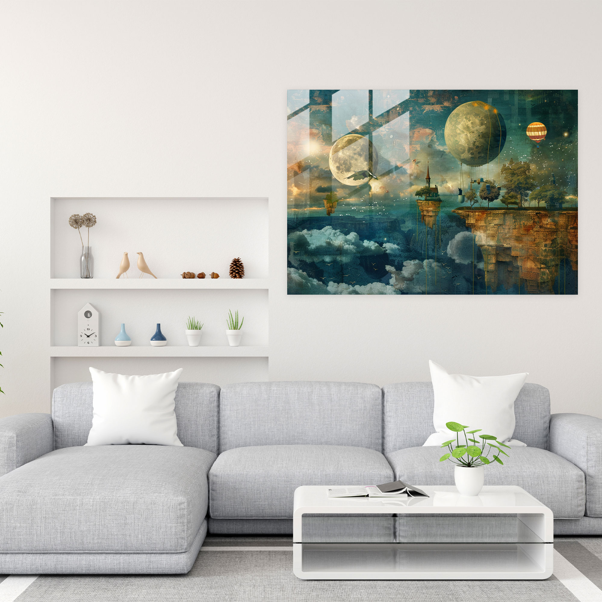 Dreamscape Glass Print - Surrealism Art, Wall Decoration, Home Decoration, Glass Print