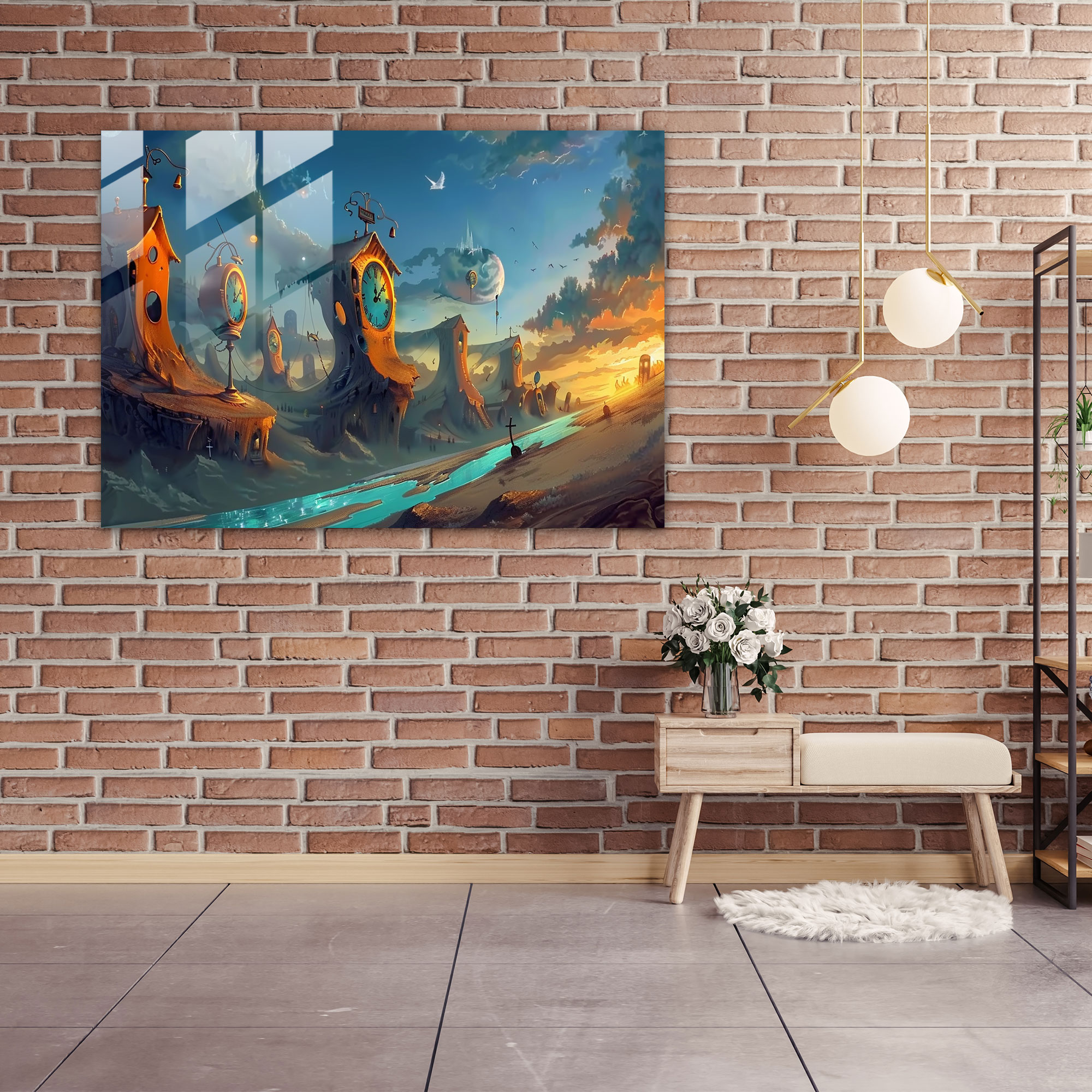 Surrealism Art Glass Print - Surrealism Art, Glass Wall Art, Surrealism Art, Home Decoration