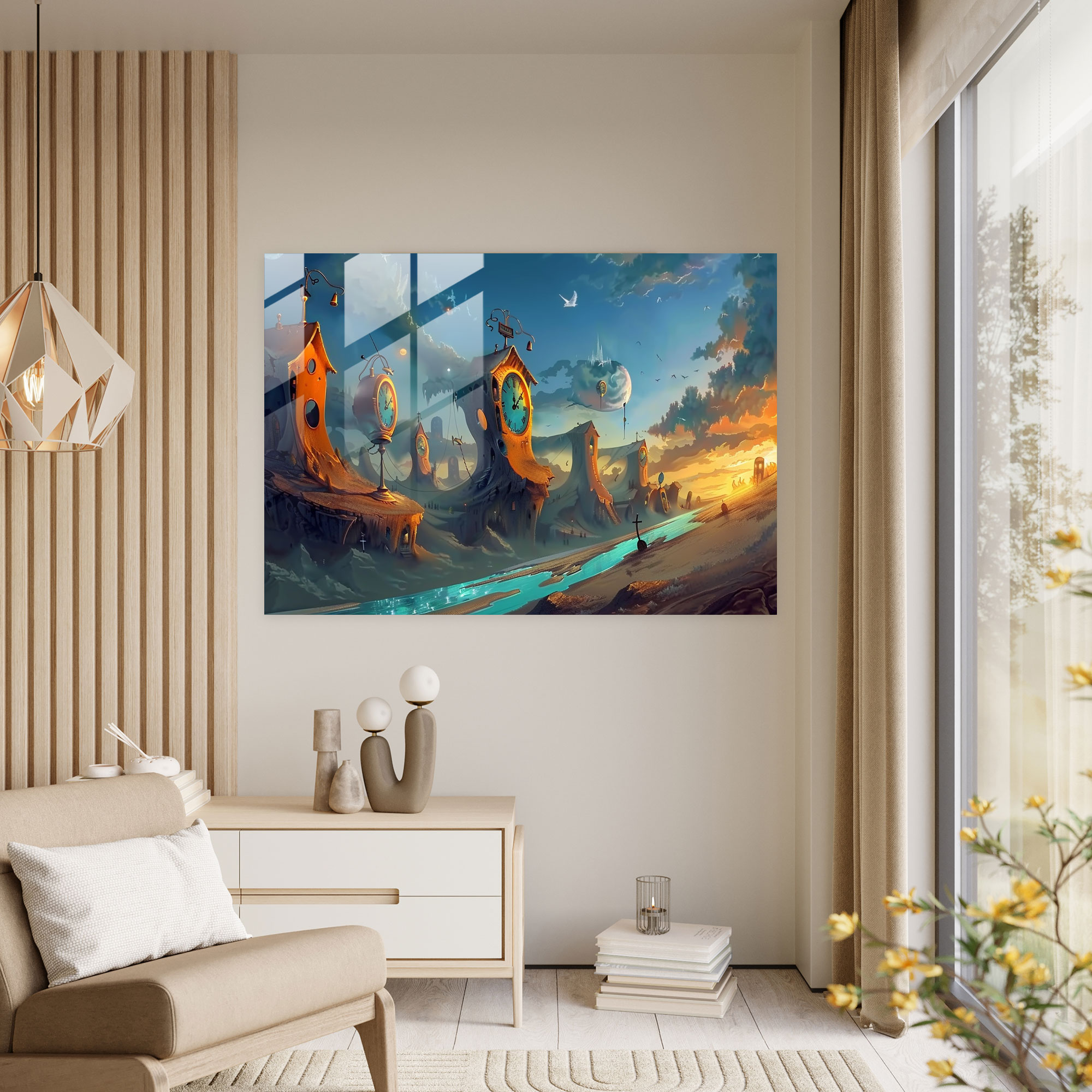 Surrealism Art Glass Print - Surrealism Art, Glass Wall Art, Surrealism Art, Home Decoration