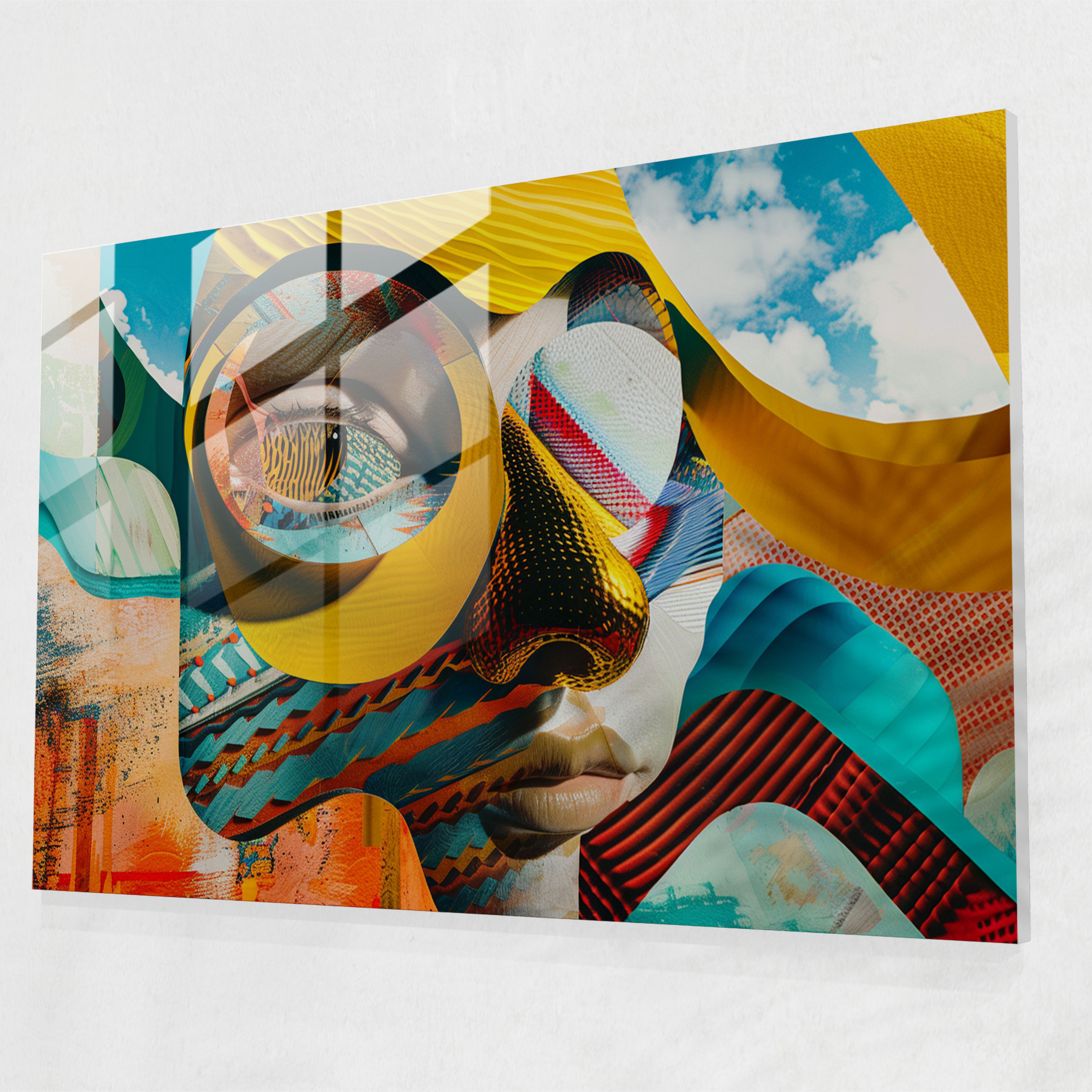 Surrealism Glass Art - Distorted Shapes - Surrealism Art, Home Decoration, Abstract Art, Modern Art