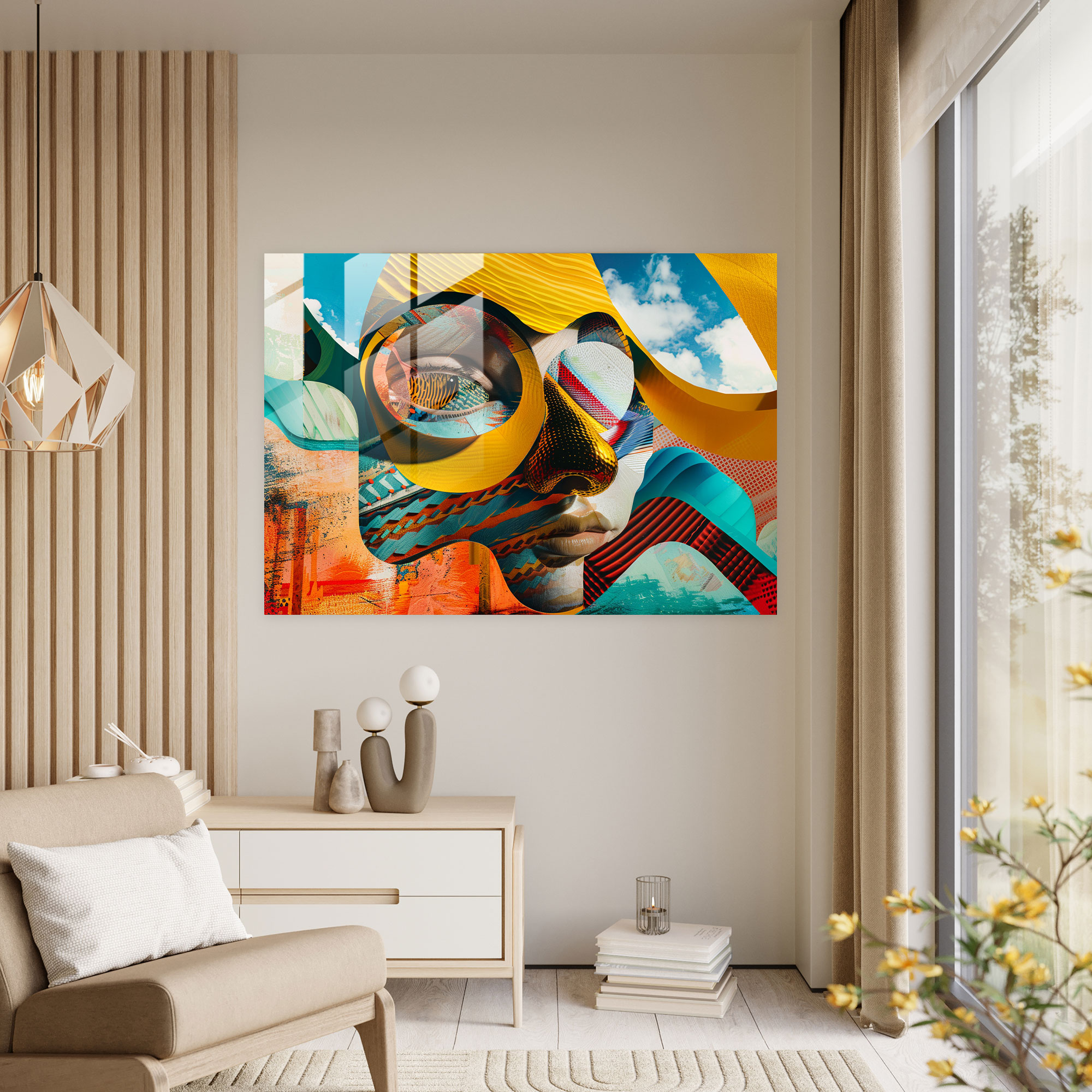 Surrealism Glass Art - Distorted Shapes - Surrealism Art, Home Decoration, Abstract Art, Modern Art