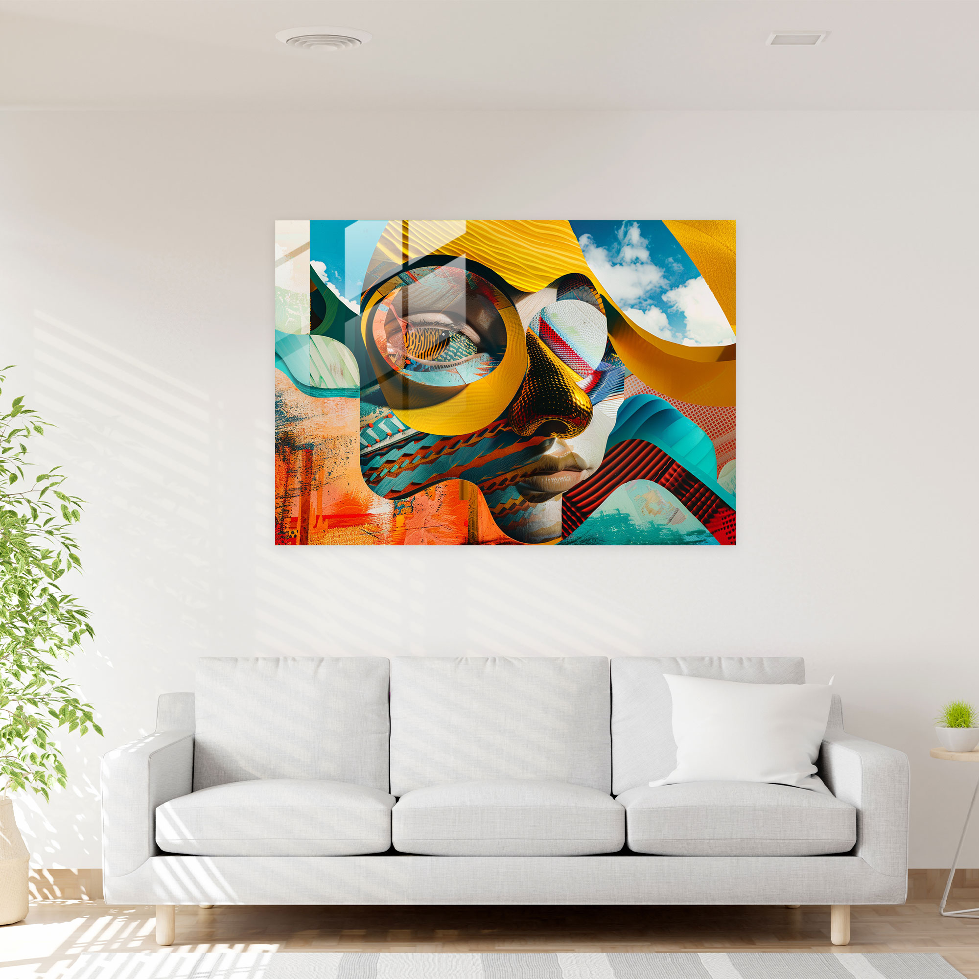 Surrealism Glass Art - Distorted Shapes - Surrealism Art, Home Decoration, Abstract Art, Modern Art