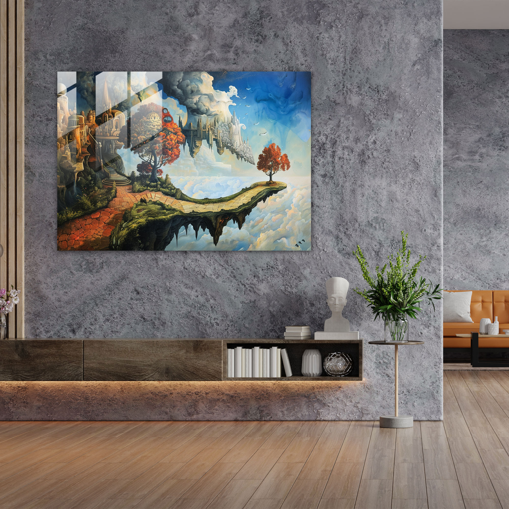 Surrealism Glass Art - Dali-Inspired Motifs - Surrealism Art, Glass Art, Glass Print, Modern Art