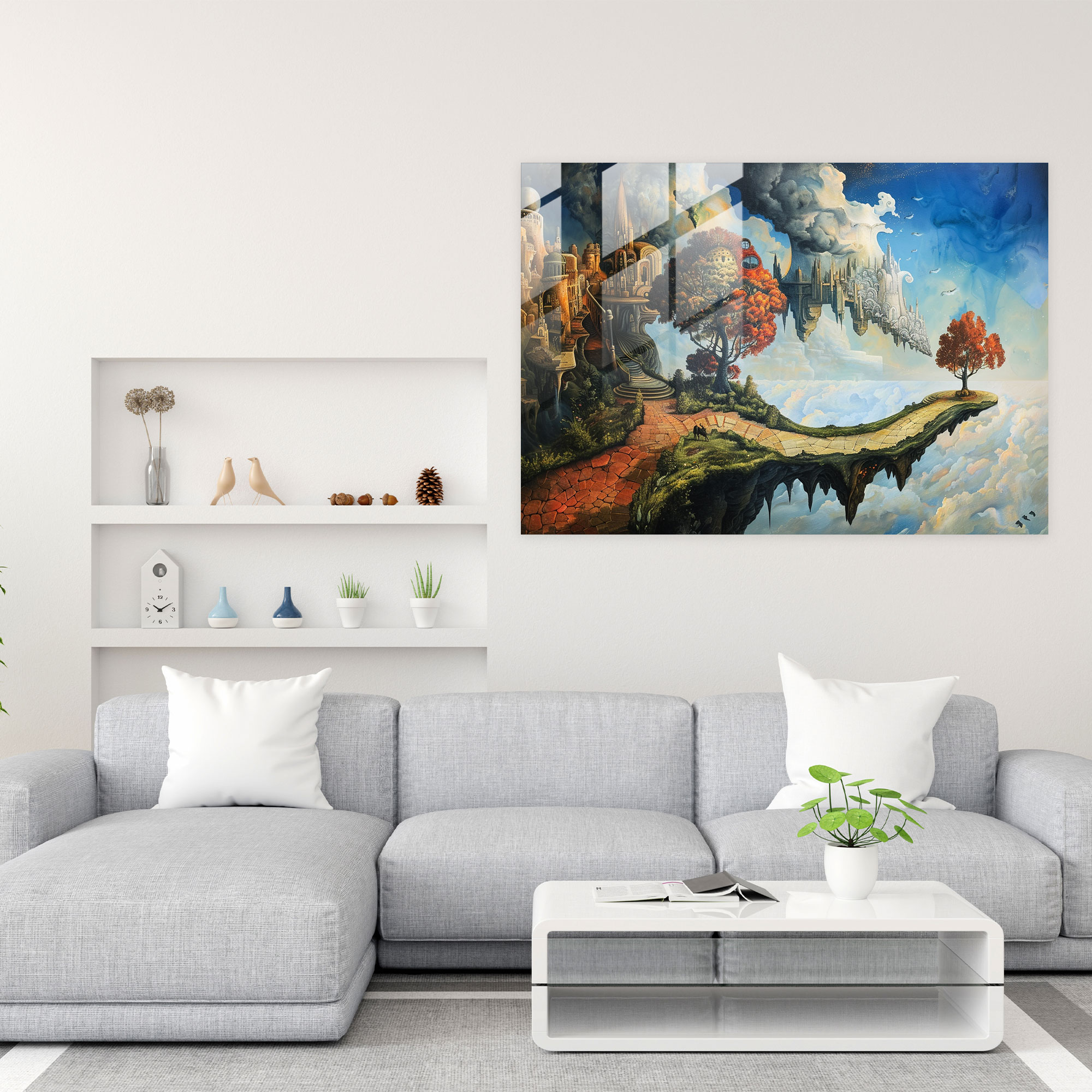 Surrealism Glass Art - Dali-Inspired Motifs - Surrealism Art, Glass Art, Glass Print, Modern Art