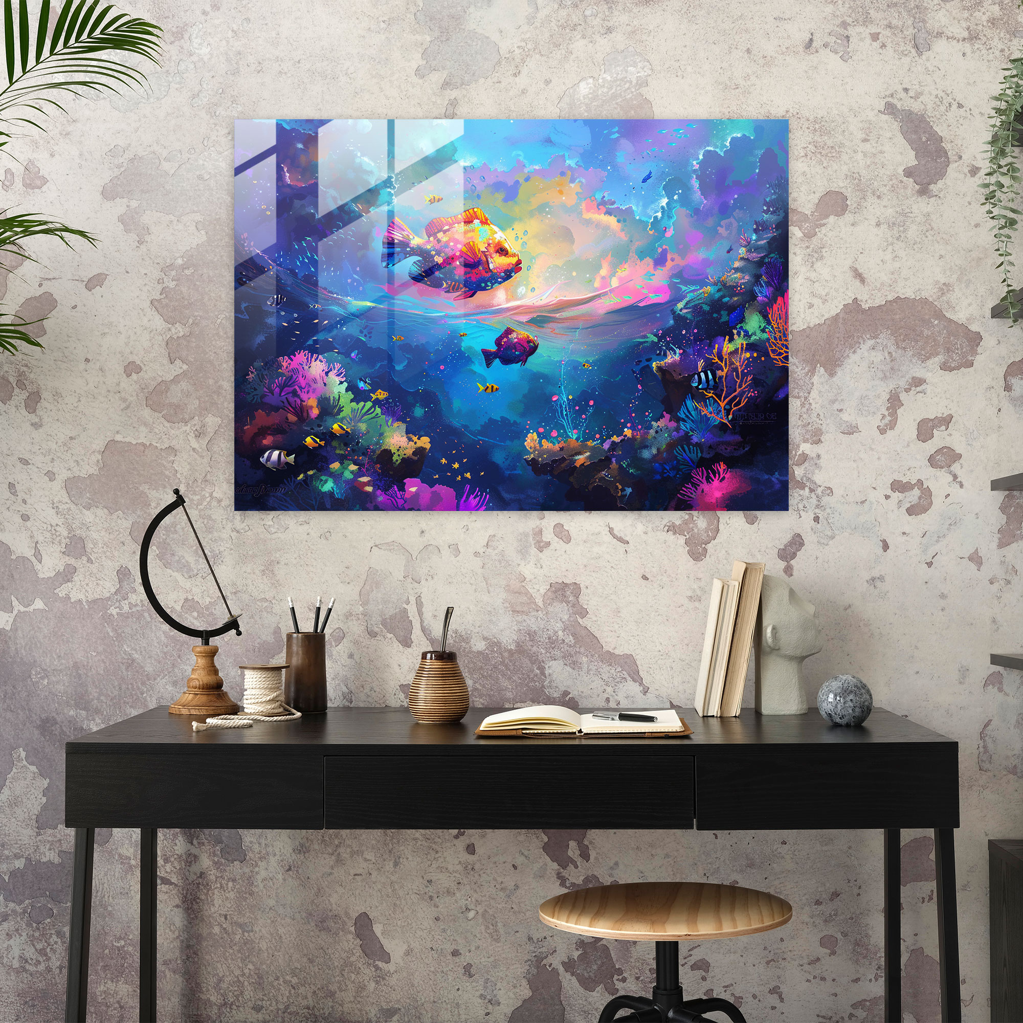 Surrealism Art Glass Print - Surrealism Art, Glass Wall Art, Wall Decoration, Home Decoration
