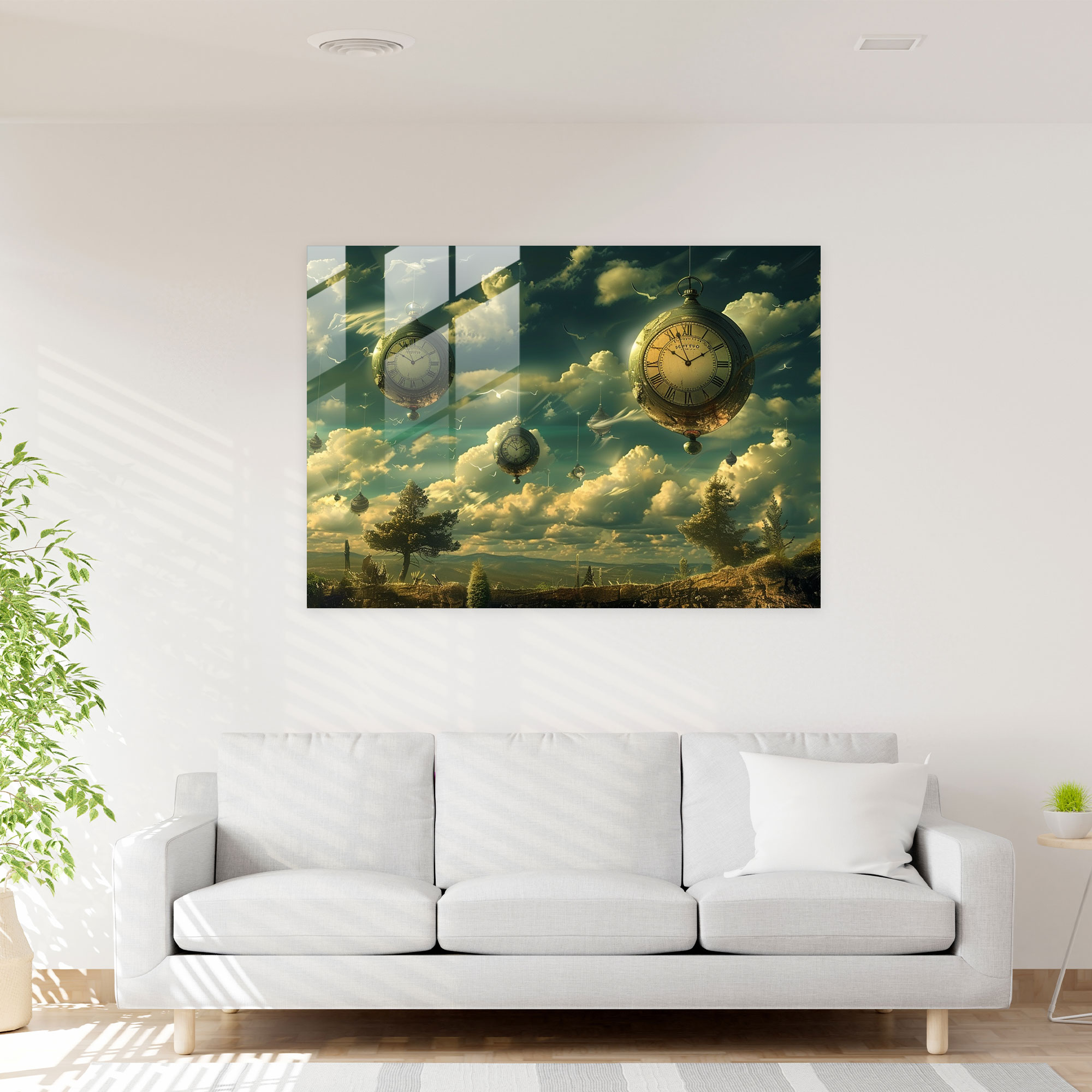 Surrealism Art Glass Print - Surrealism Art, Home Decoration, Glass Print, Modern Art