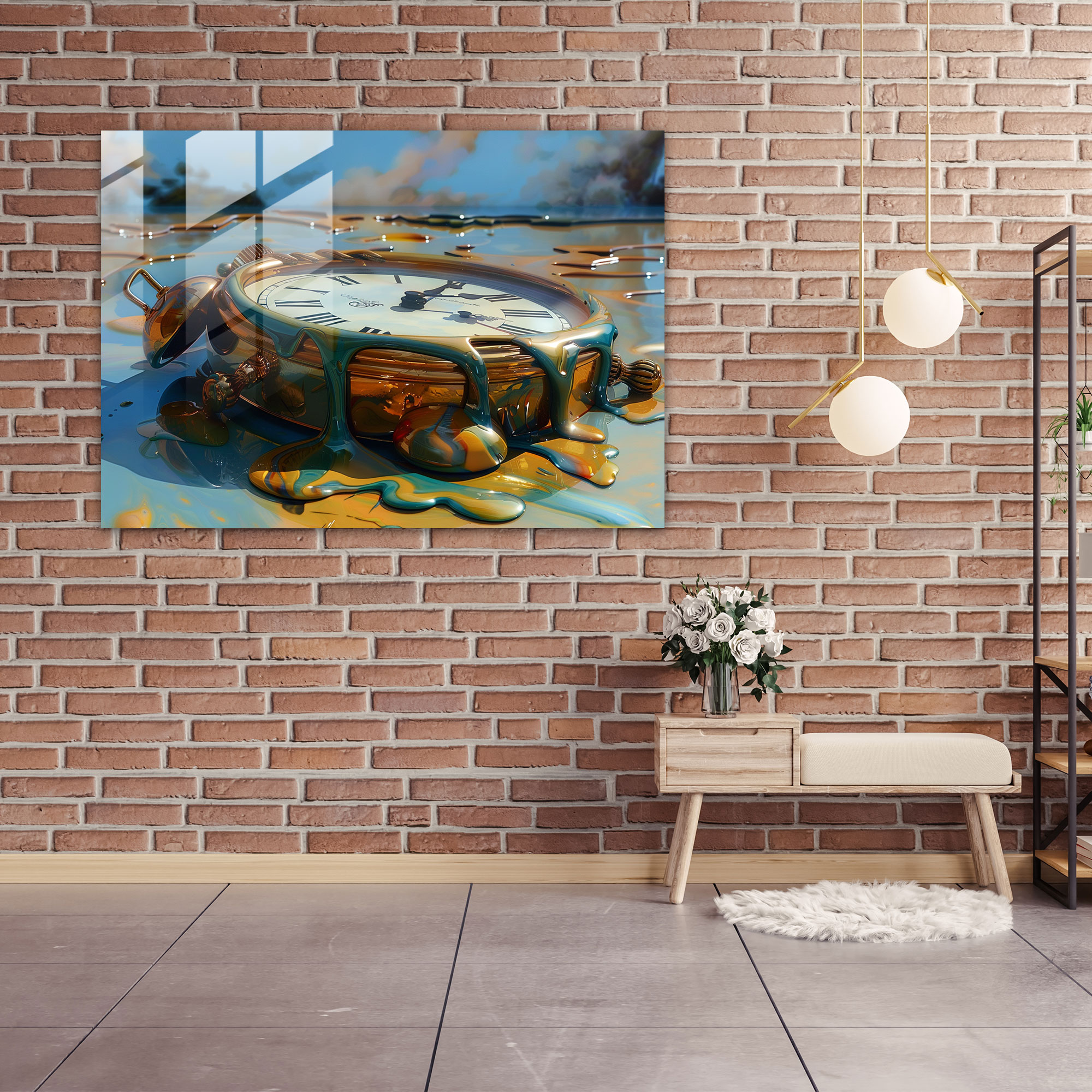 Melting Clocks Wall Decoration - Surrealism Art, Surrealism Art, Modern Art, Home Decoration