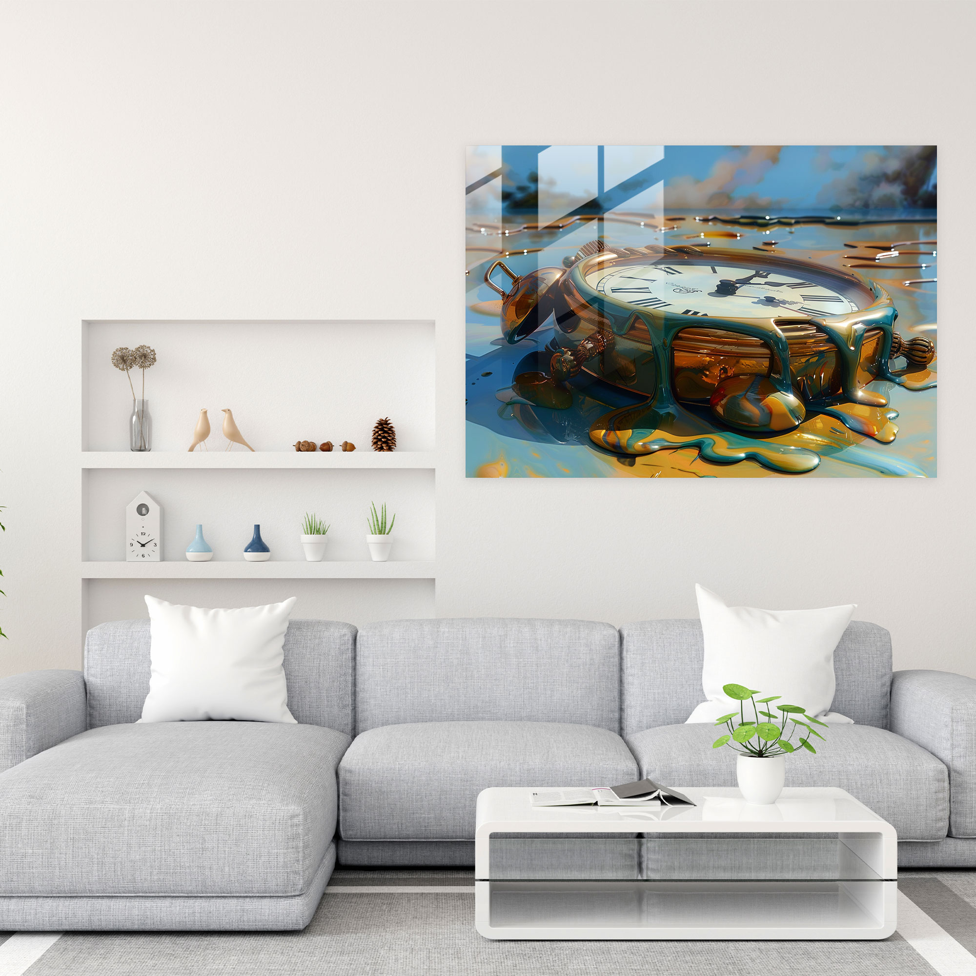 Melting Clocks Wall Decoration - Surrealism Art, Surrealism Art, Modern Art, Home Decoration