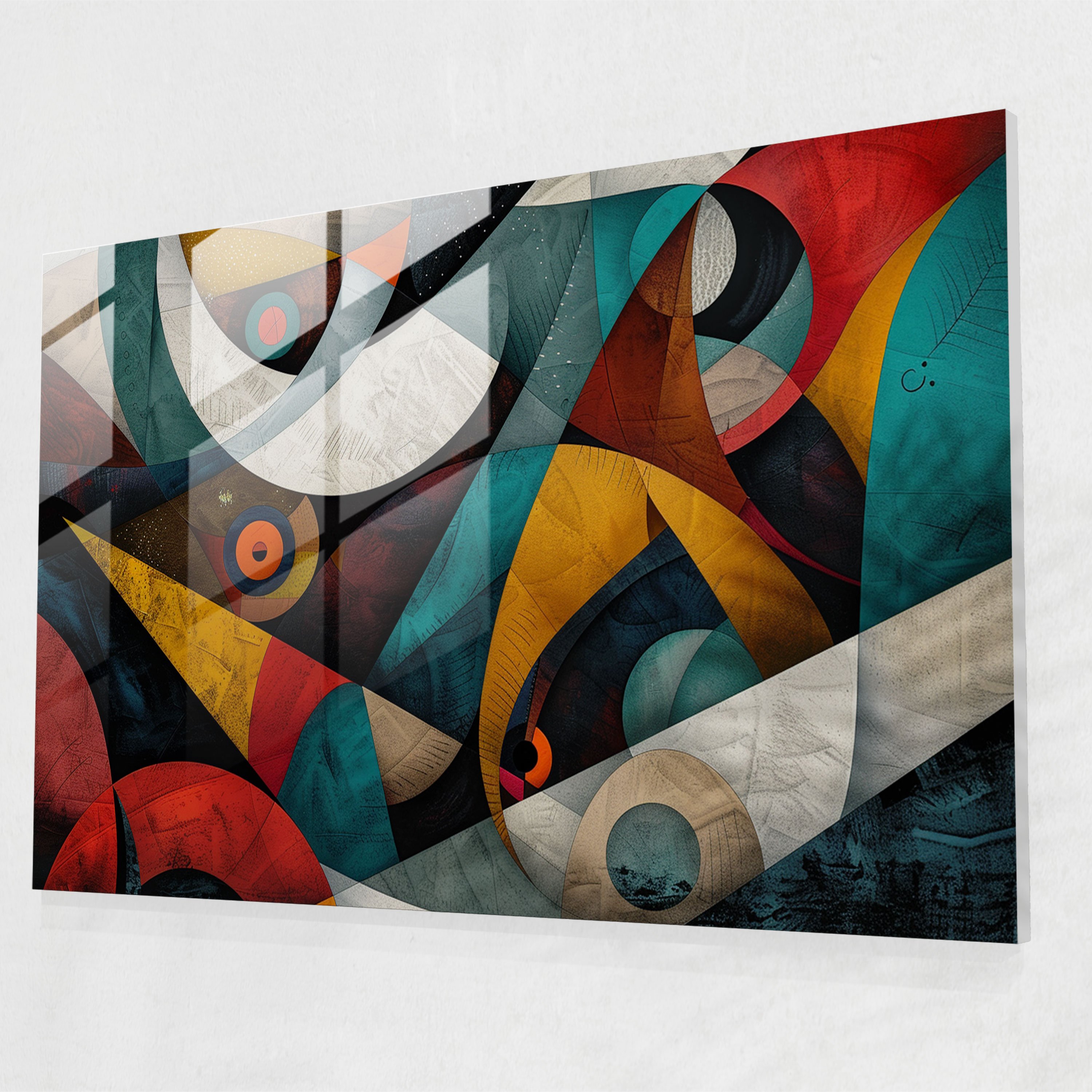 Surreal Color Palette Glass Wall Art - Surrealism Art, Glass Art, Glass Wall Art, Wall Decoration