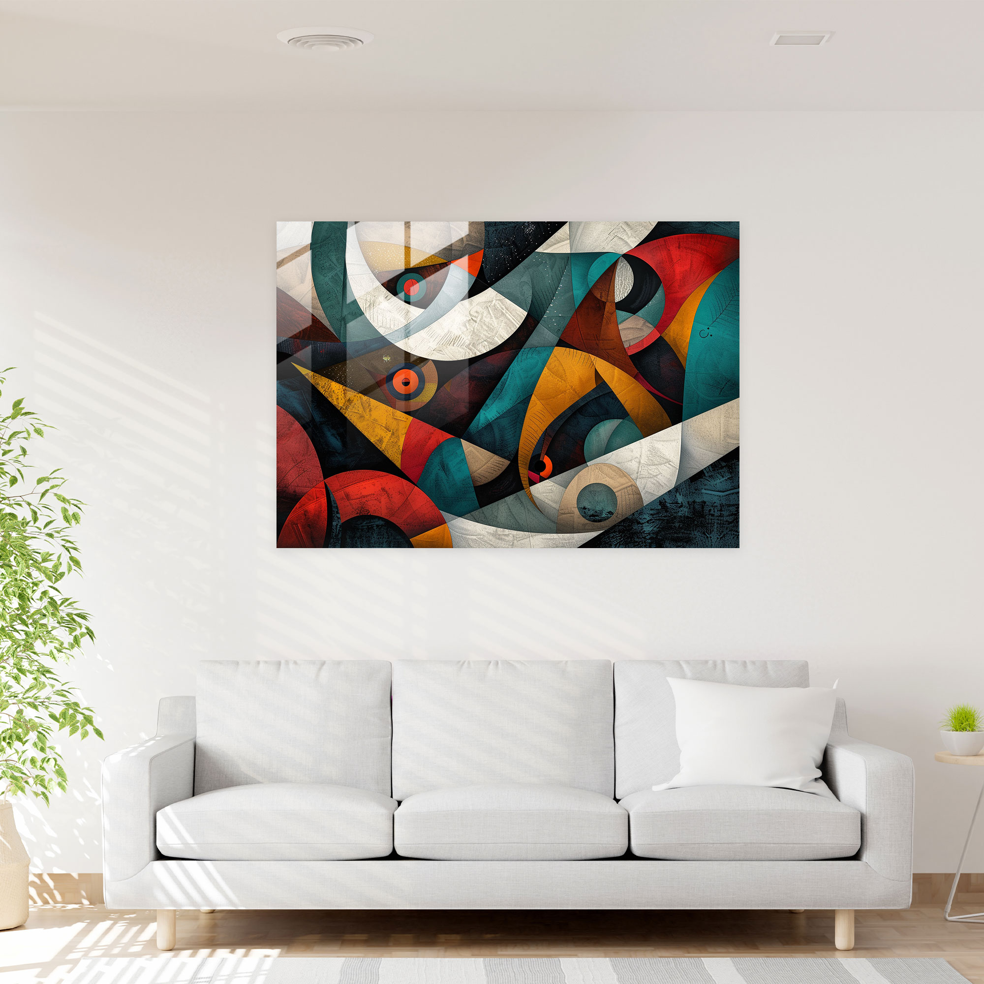 Surreal Color Palette Glass Wall Art - Surrealism Art, Glass Art, Glass Wall Art, Wall Decoration