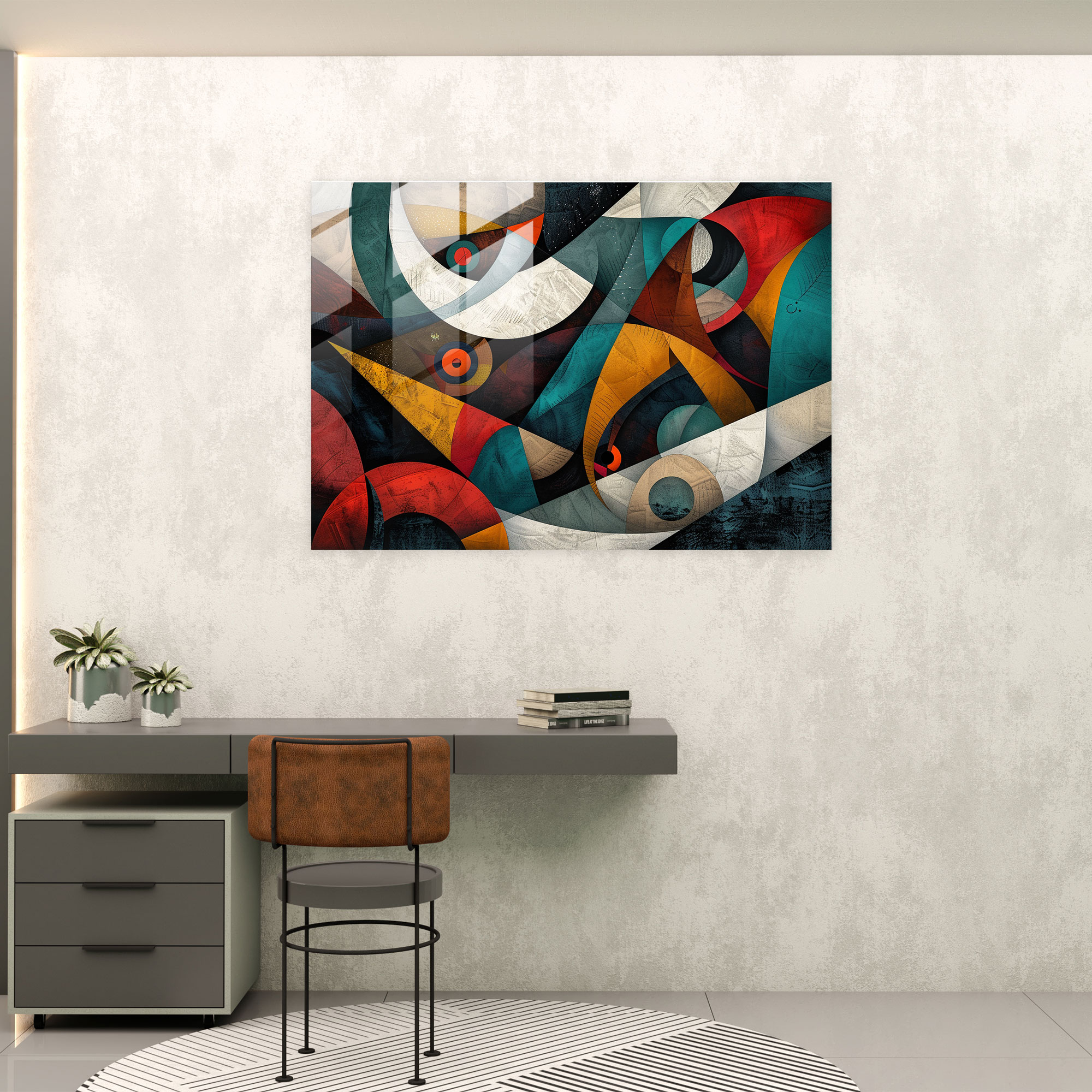 Surreal Color Palette Glass Wall Art - Surrealism Art, Glass Art, Glass Wall Art, Wall Decoration