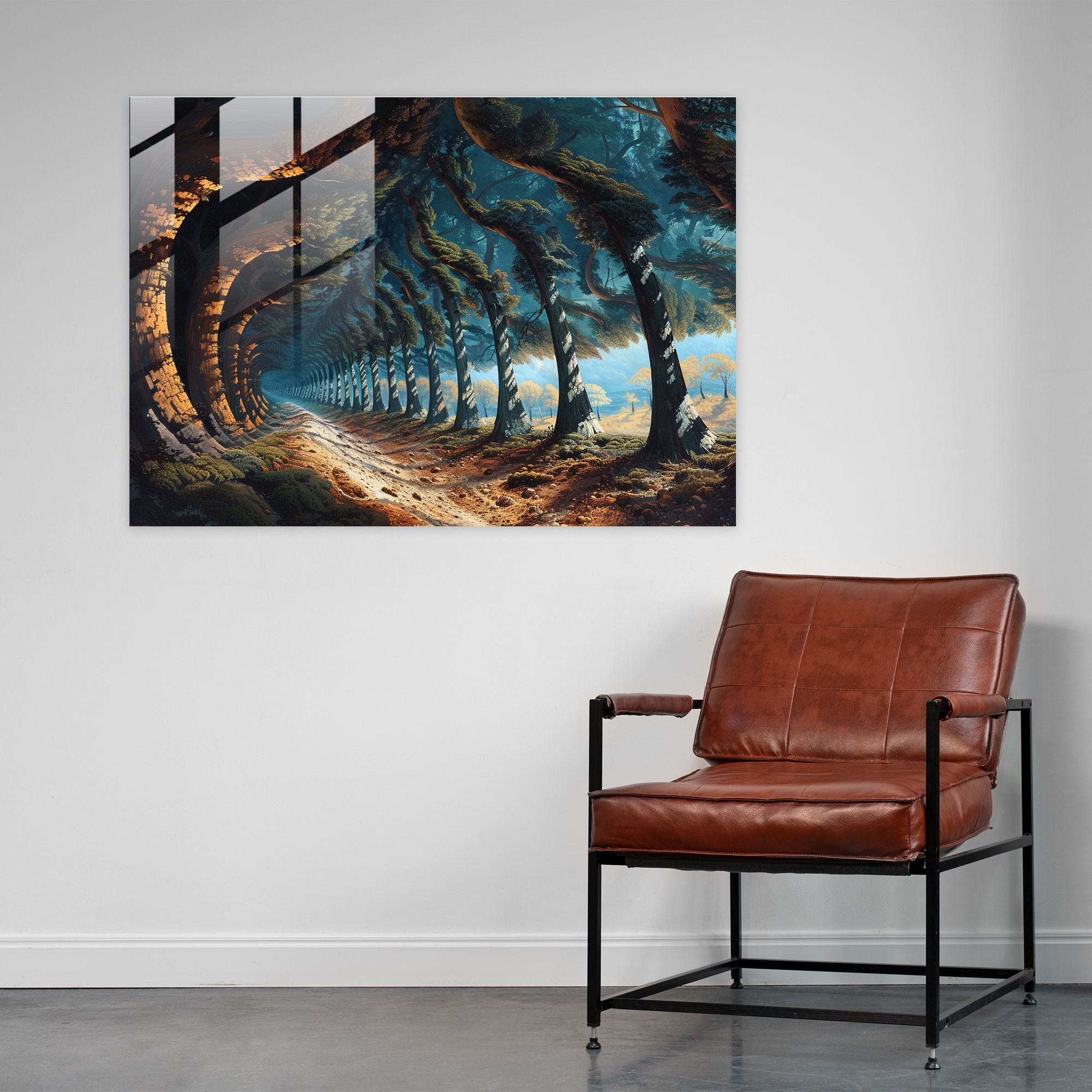 Upside-Down Trees Glass Art - Surrealism Art, Surrealism Art, Glass Wall Art, Glass Print