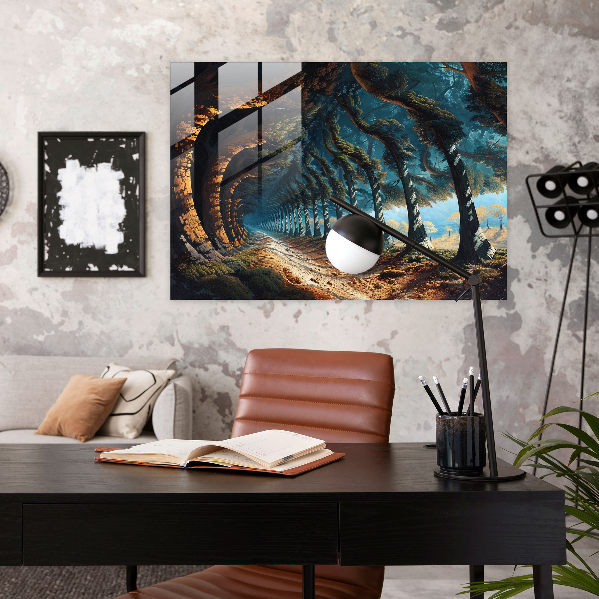 Upside-Down Trees Glass Art - Surrealism Art, Surrealism Art, Glass Wall Art, Glass Print