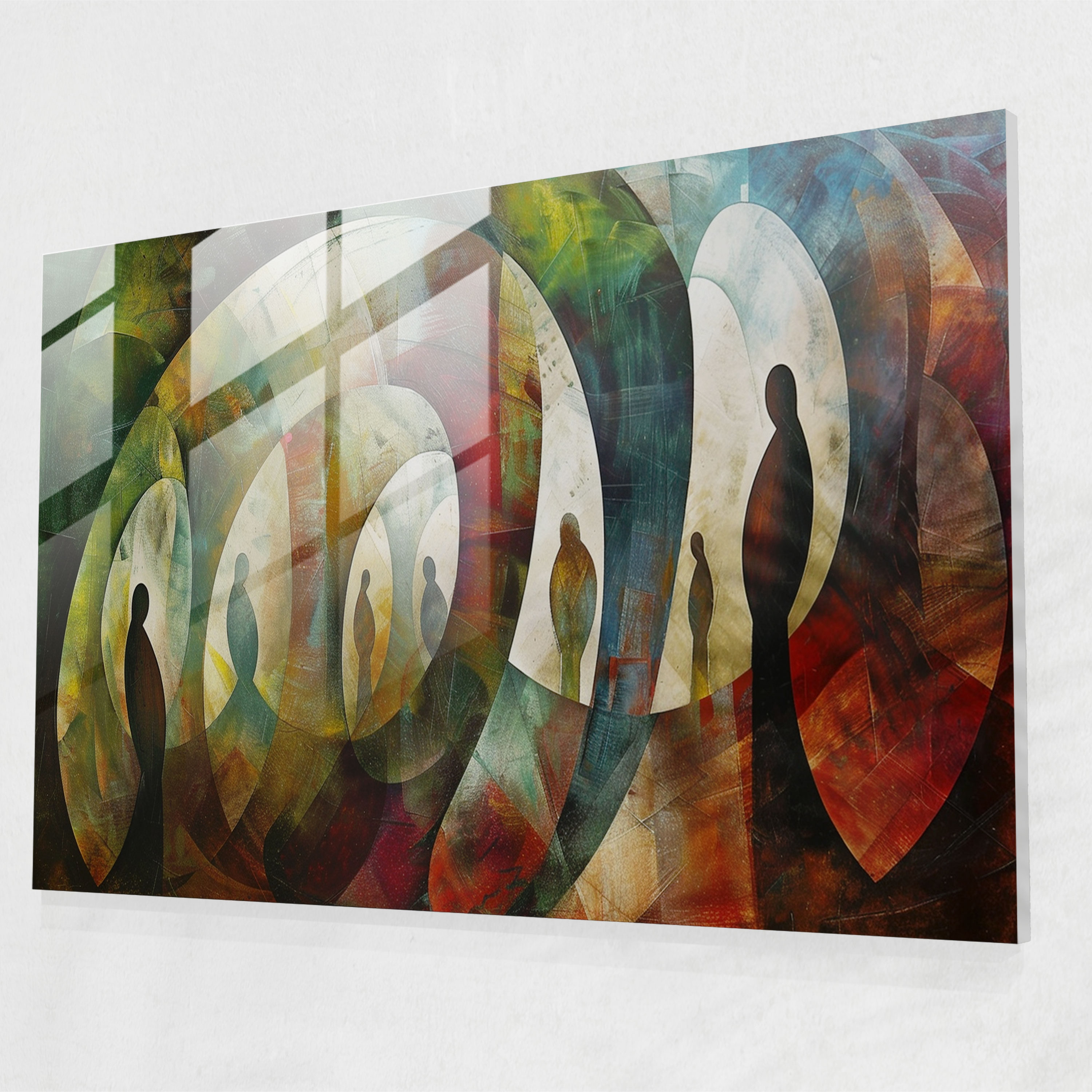 Dream-Like Figures Wall Decoration - Surrealism Art, Modern Art, Glass Art, Surrealism Art