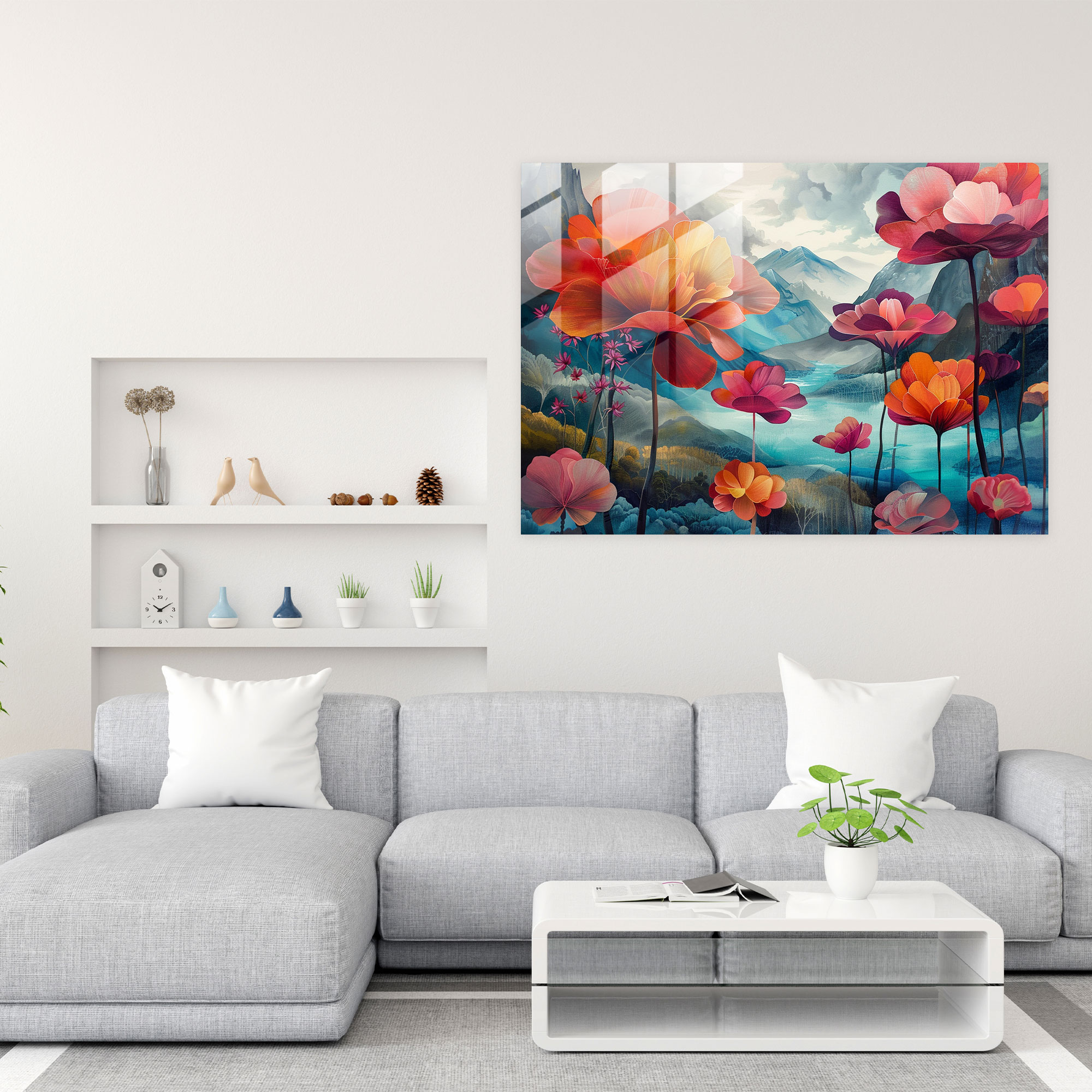 Surrealism Art Home Decoration: Dreamy Flowers - Surrealism Art, Home Decoration, Surrealism Art, Modern Art
