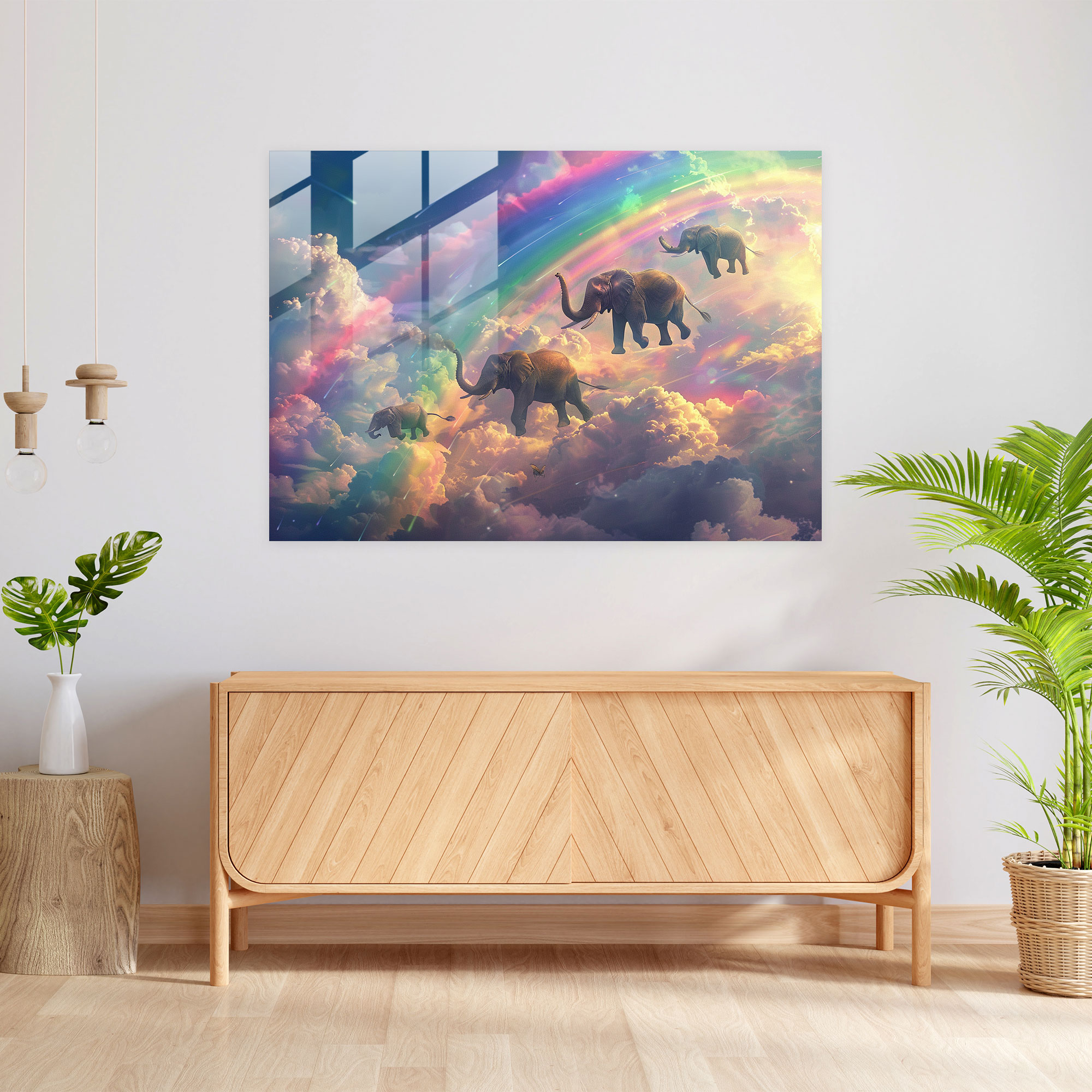 Surrealism Art Home Decoration: Flying Elephants - Surrealism Art, Surrealism Art, Glass Art, Modern Art