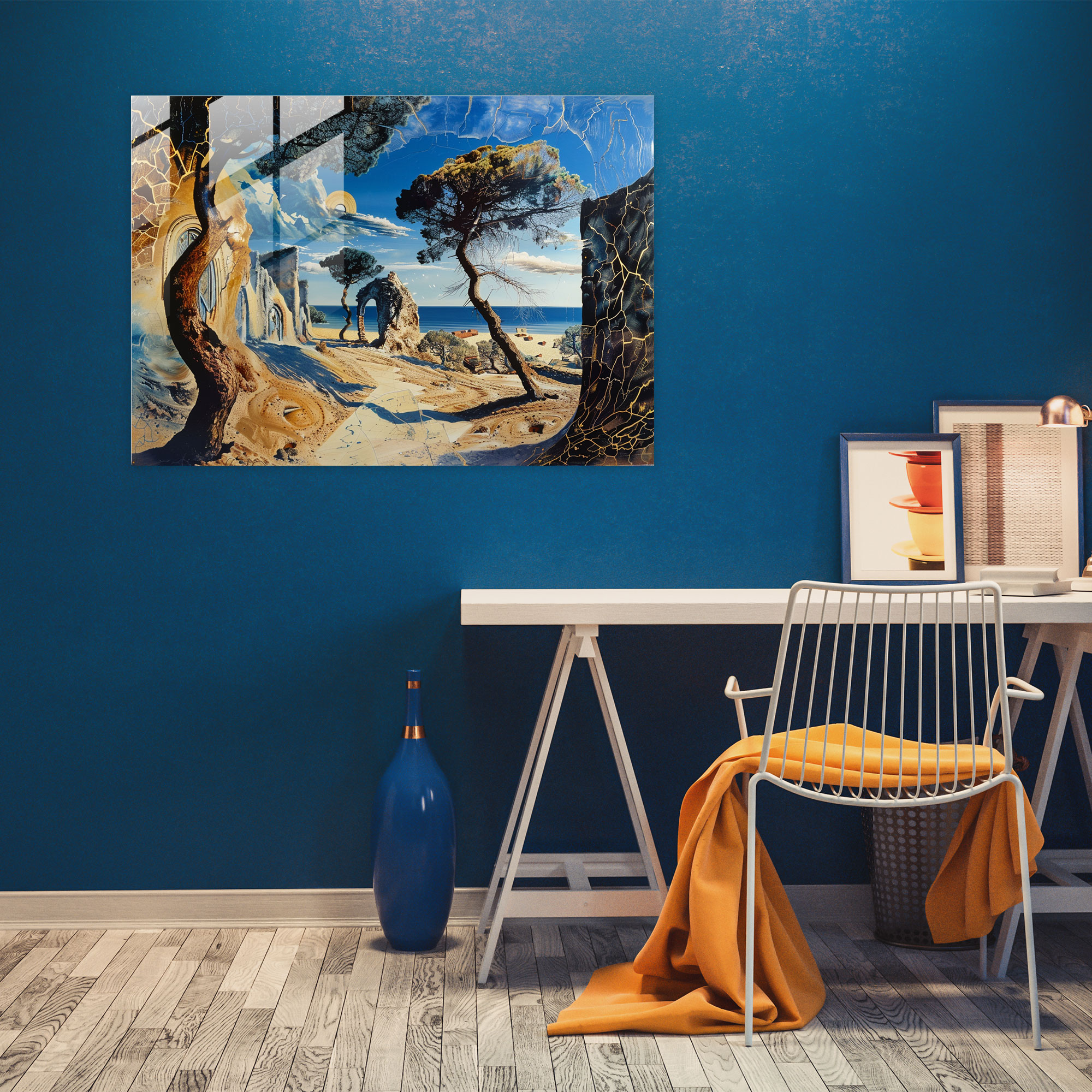 Surrealism Art Wall Decoration: Dali-Inspired Landscapes - Surrealism Art, Wall Decoration, Surrealism Art, Glass Art