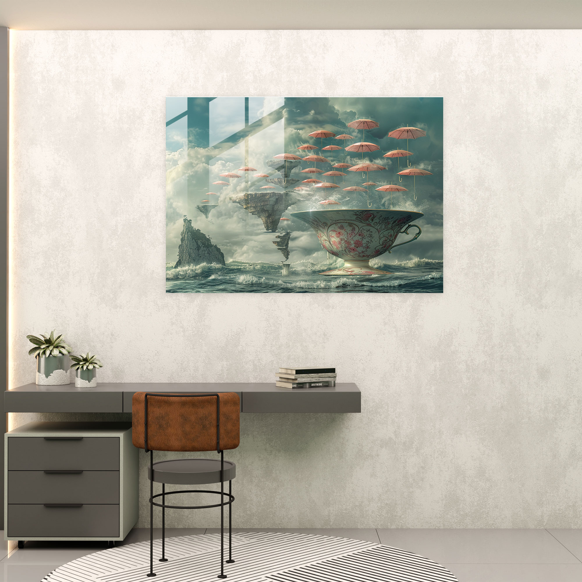 Surrealism Giant Teacup Home Decoration - Surrealism Art, Absurd Reality, Home Decoration, Wall Decoration