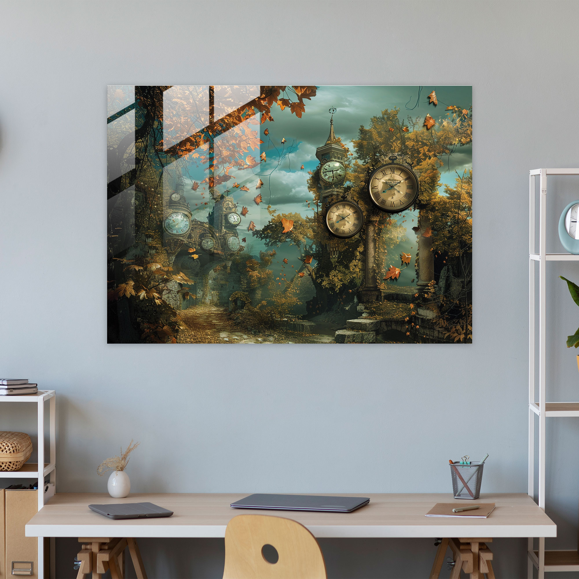 Surrealism Otherworldly Garden Wall Decoration - Surrealism Art, Glass Art, Wall Decoration, Otherworldly Garden