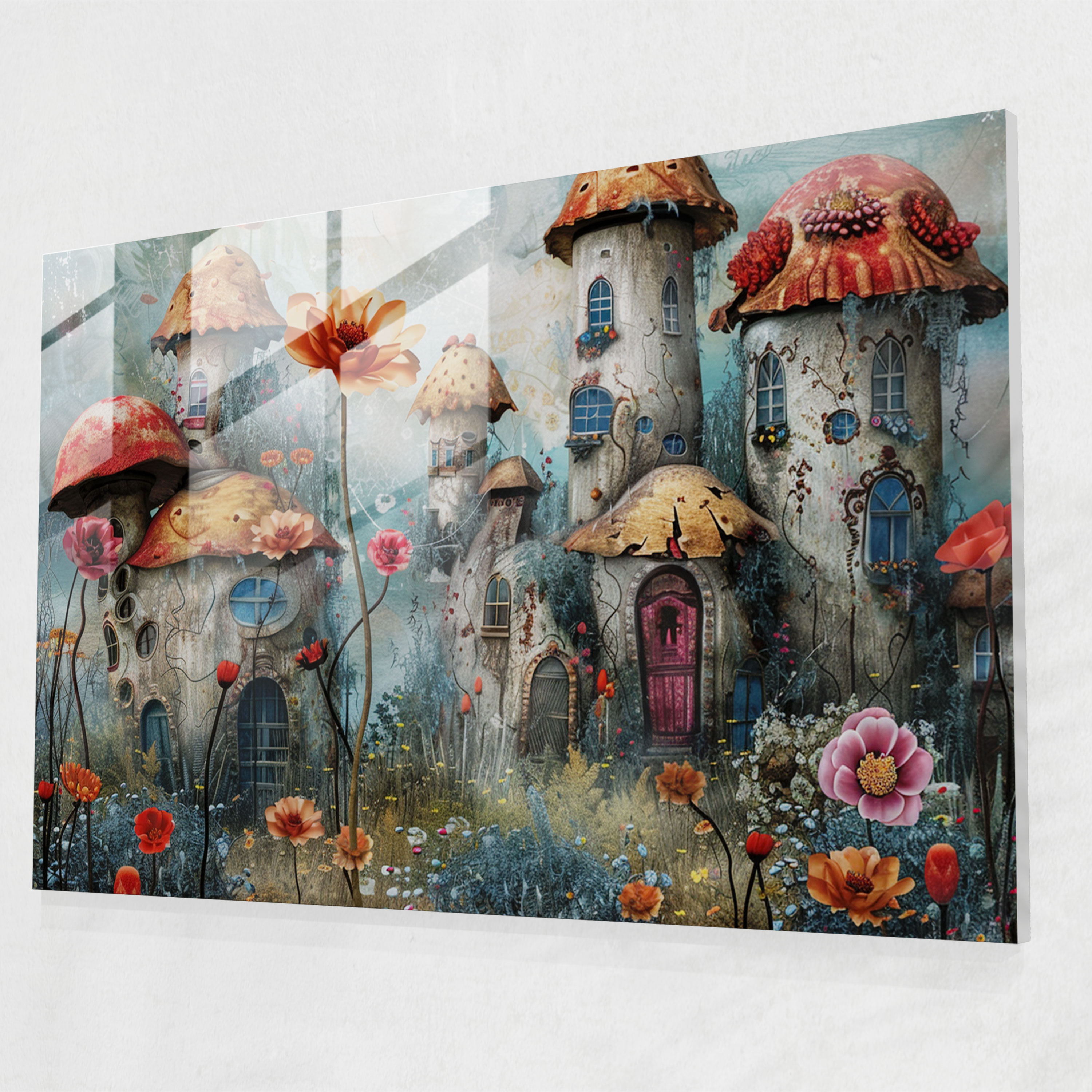 Surrealism Upside-Down Wonderland Glass Wall Art - Surrealism Art, Surrealism Art, Wall Decoration, Glass Wall Art