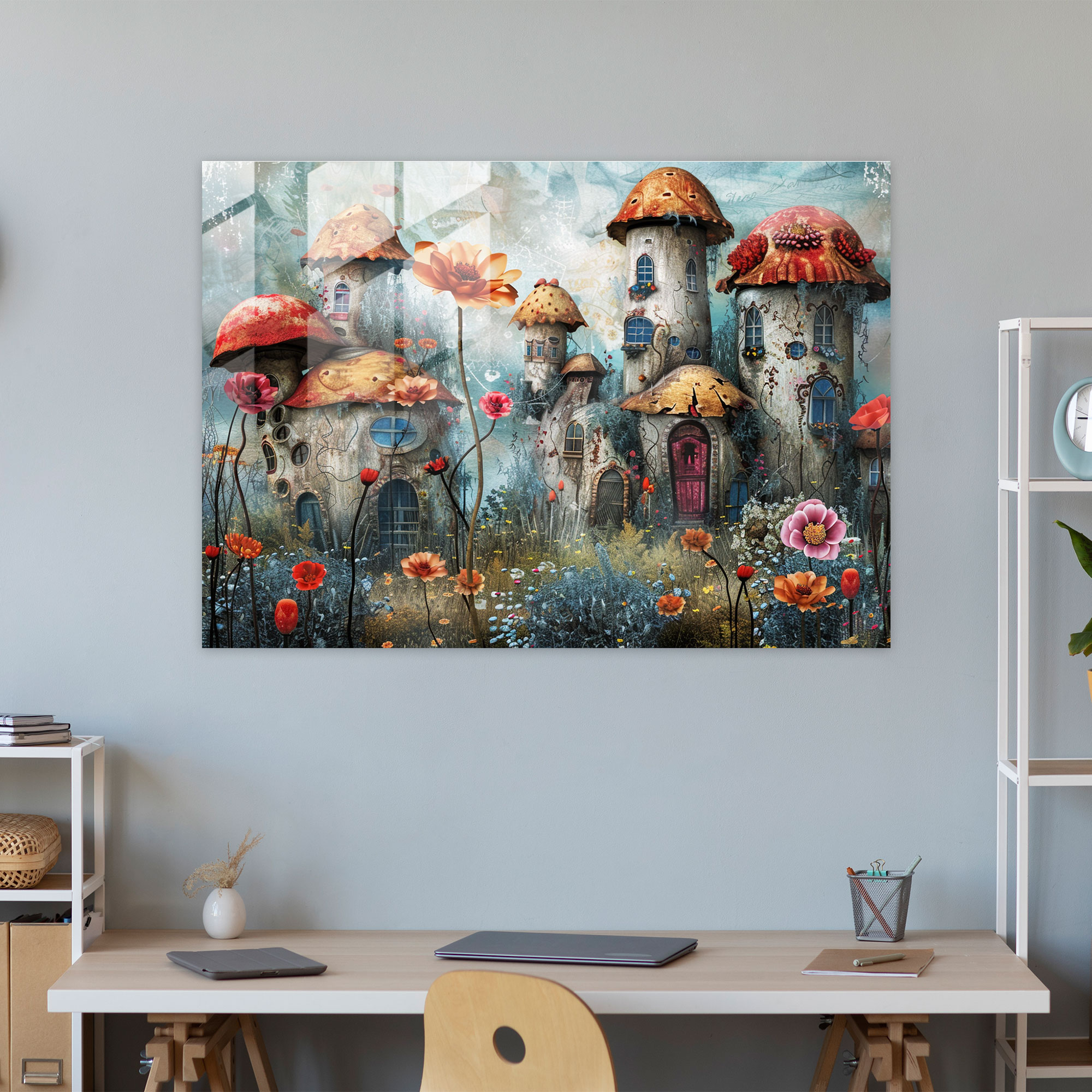 Surrealism Upside-Down Wonderland Glass Wall Art - Surrealism Art, Surrealism Art, Wall Decoration, Glass Wall Art